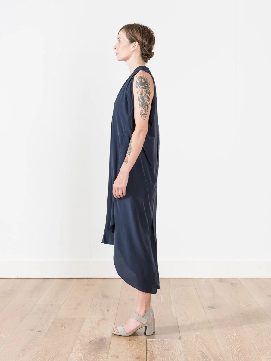 origami dress - navy - Image 2