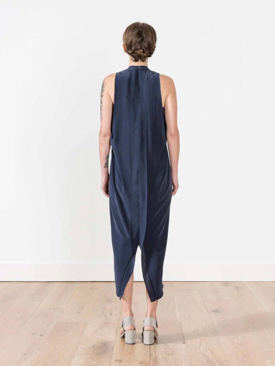 origami dress - navy - Image 3