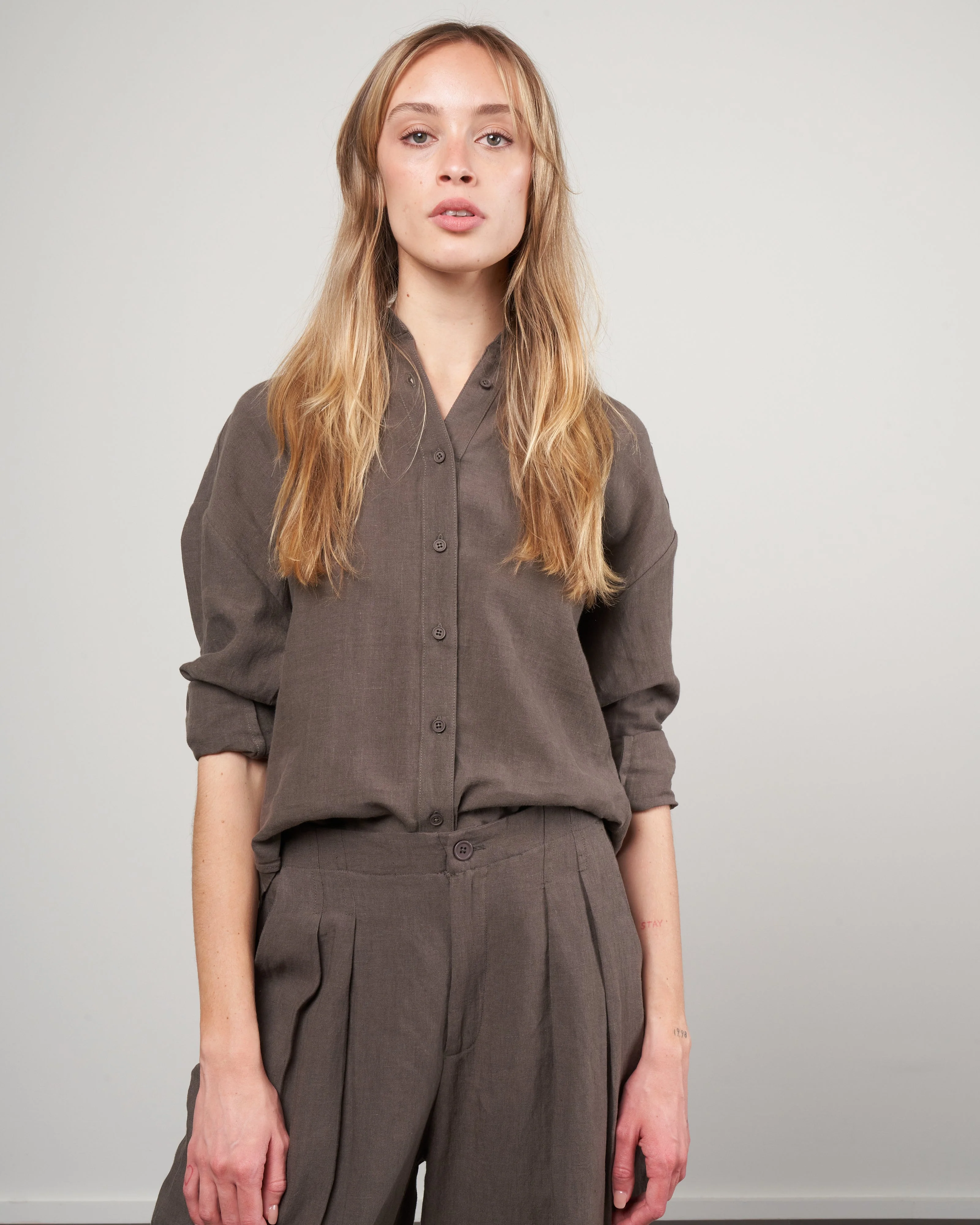 spring dolman shirt - dark oak - Image 2