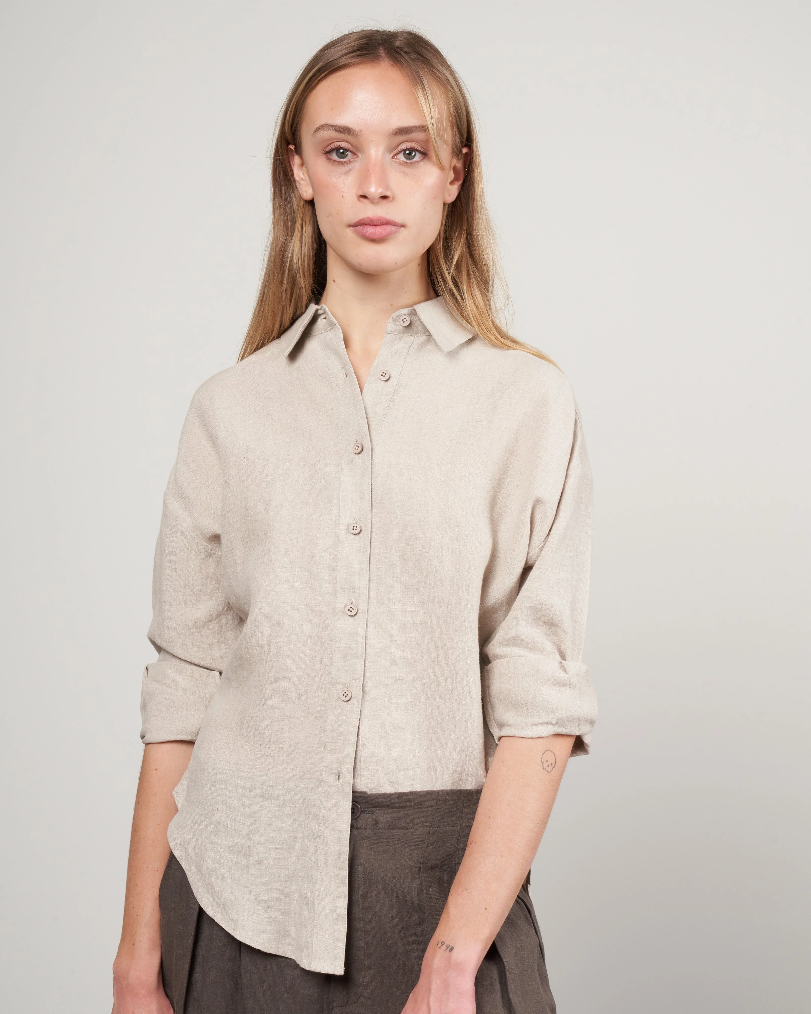 spring dolman shirt - oatmeal - Image 2
