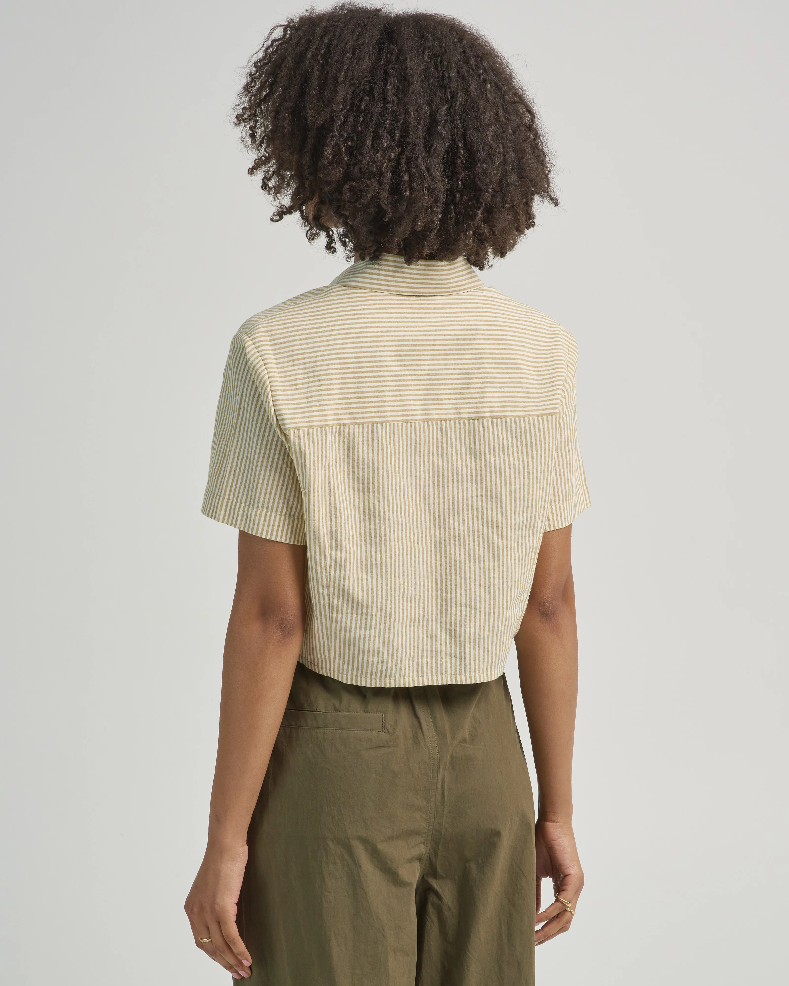 striped cropped shirt - Image 5
