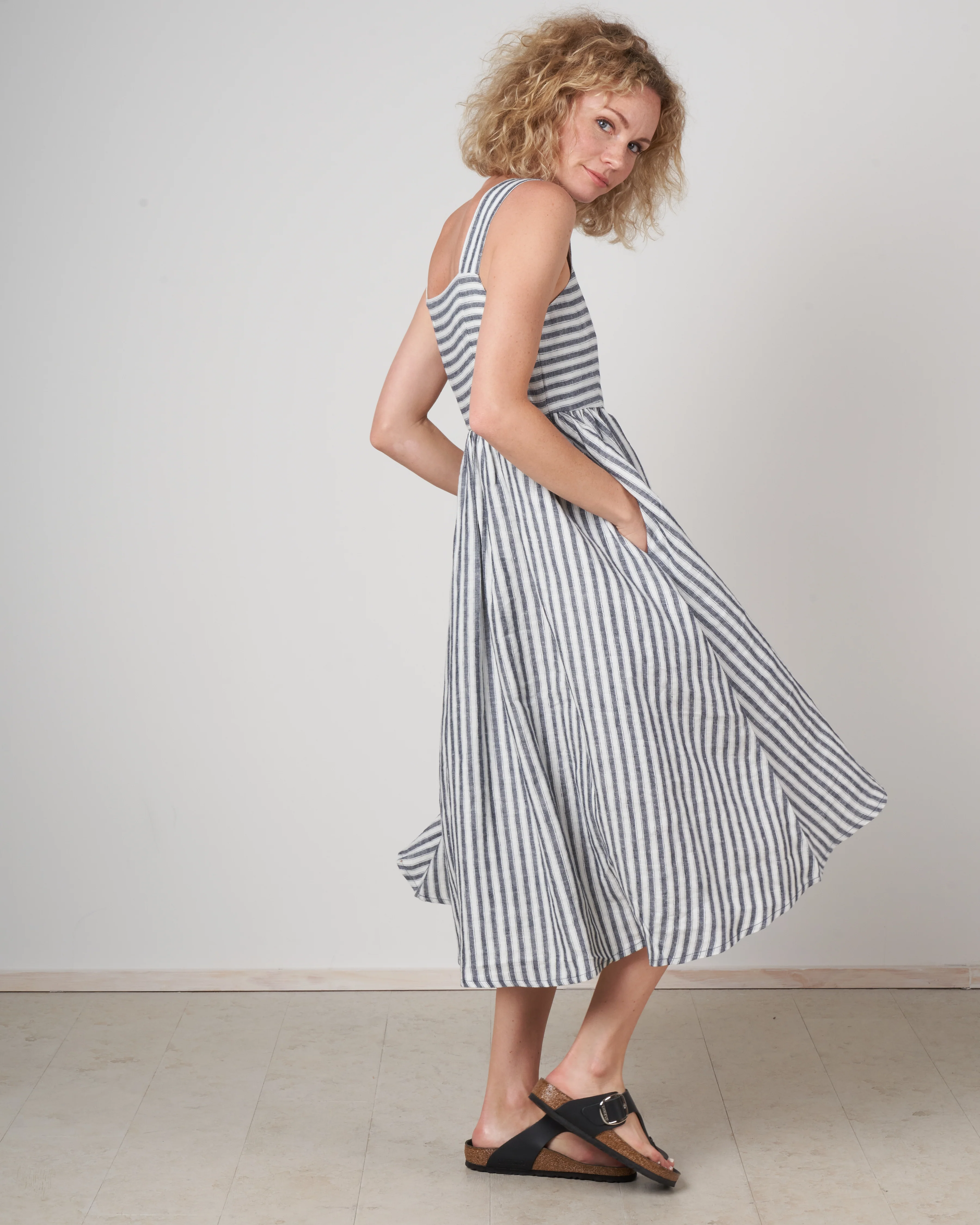 summer sundress - wide stripes - Image 2