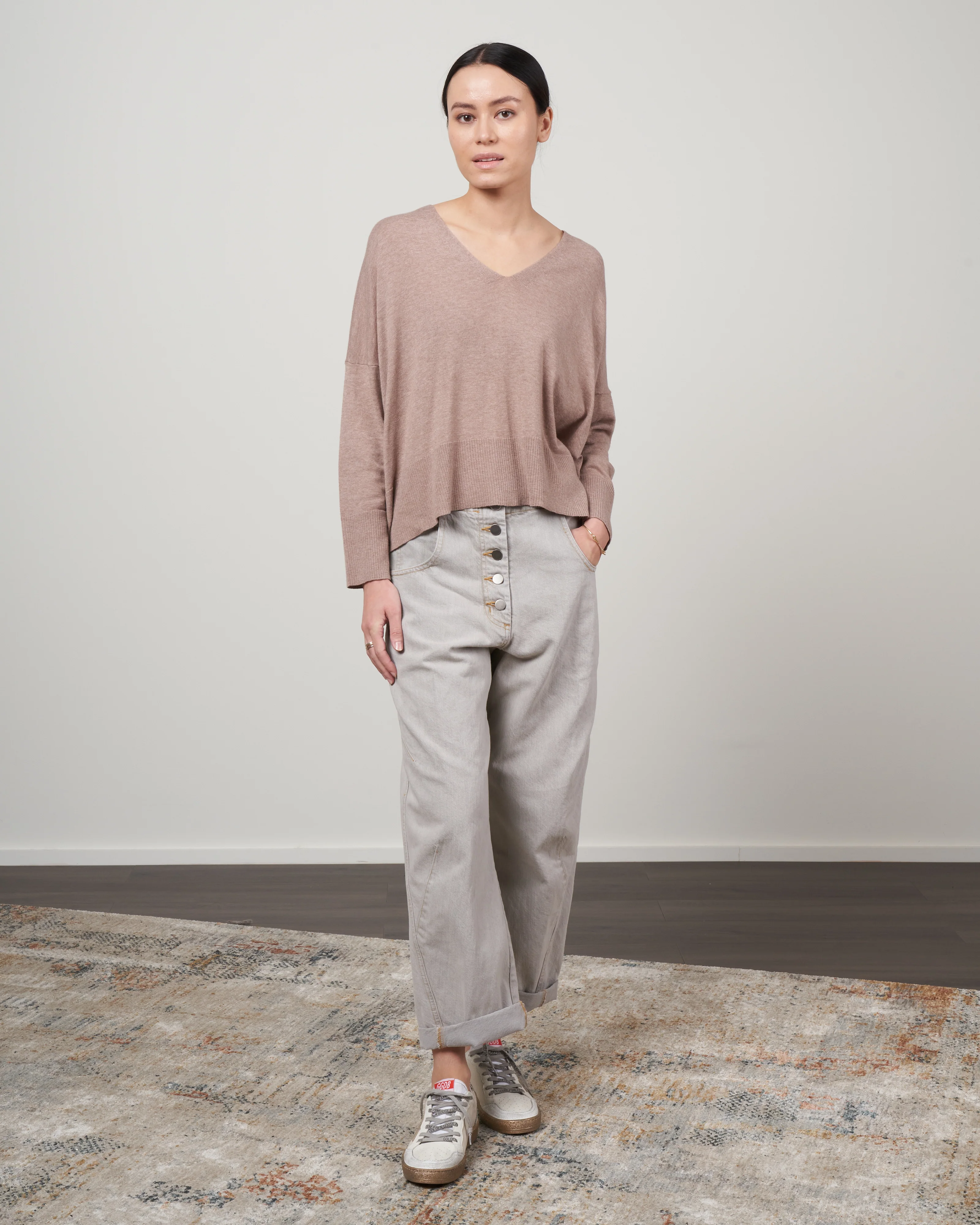summer vneck sweater - dove - Image 2