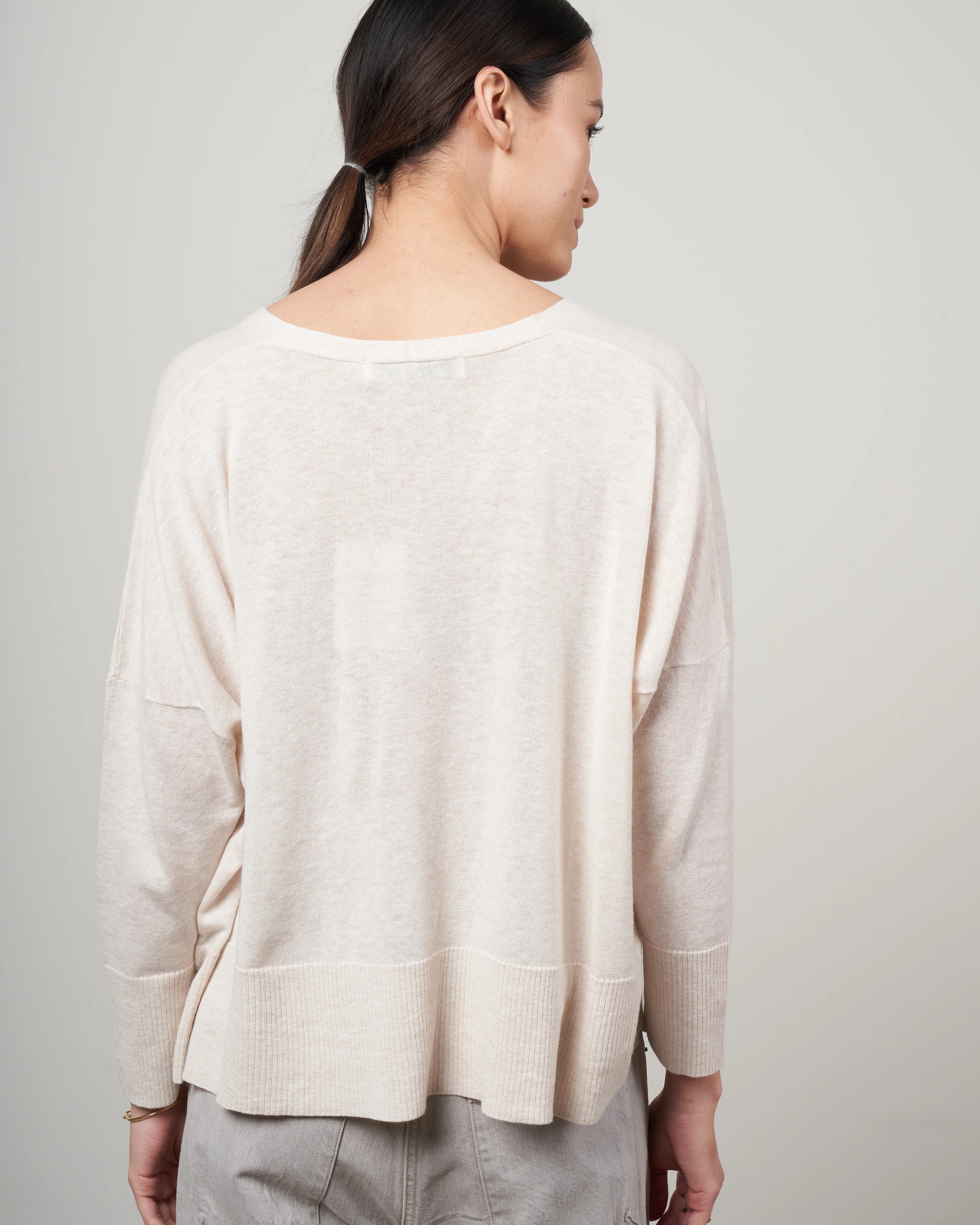 summer vneck sweater - taupe - Image 4