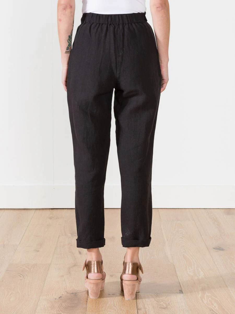 tapered linen trousers - Image 3