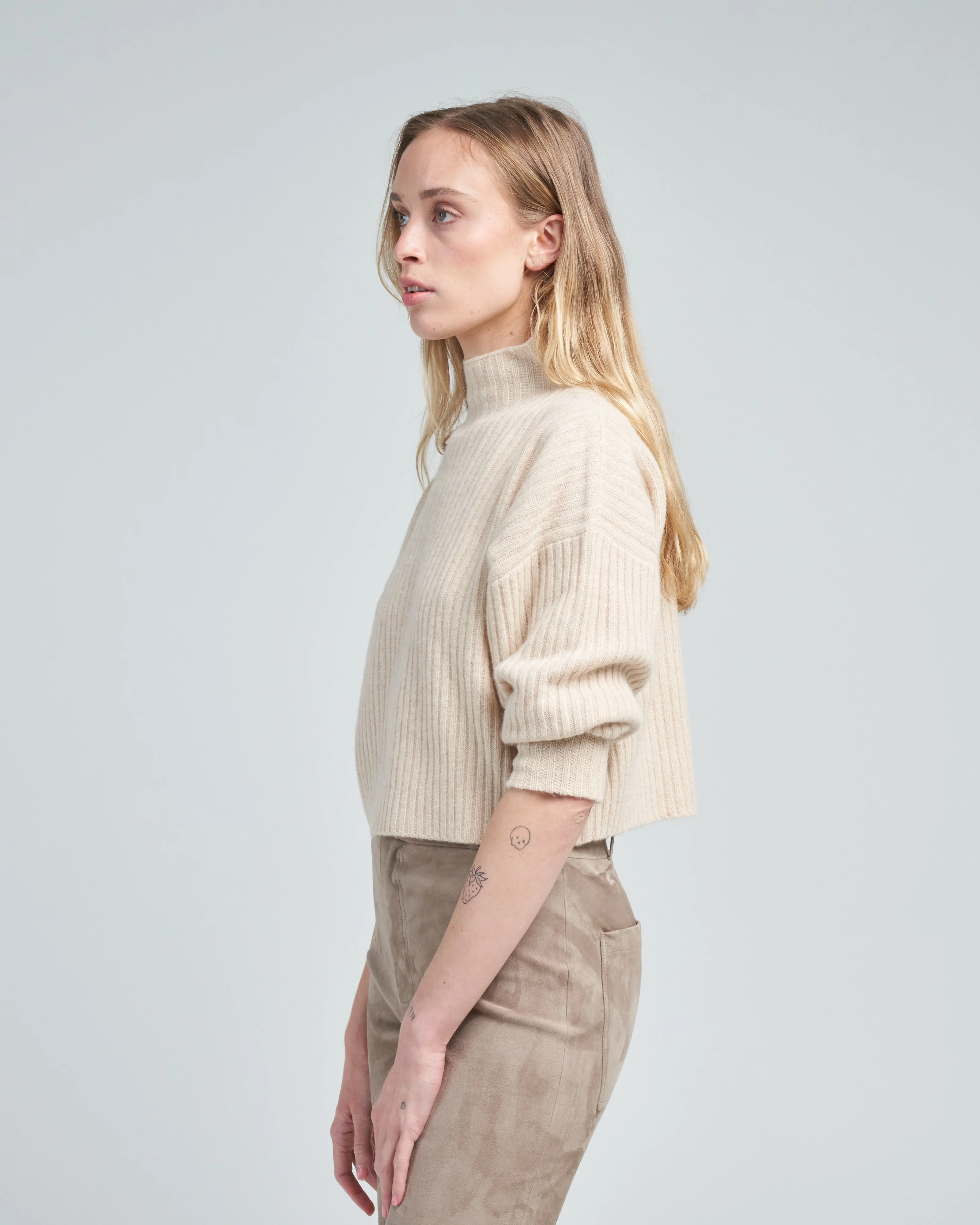 yak rib mock neck sweater - Image 3