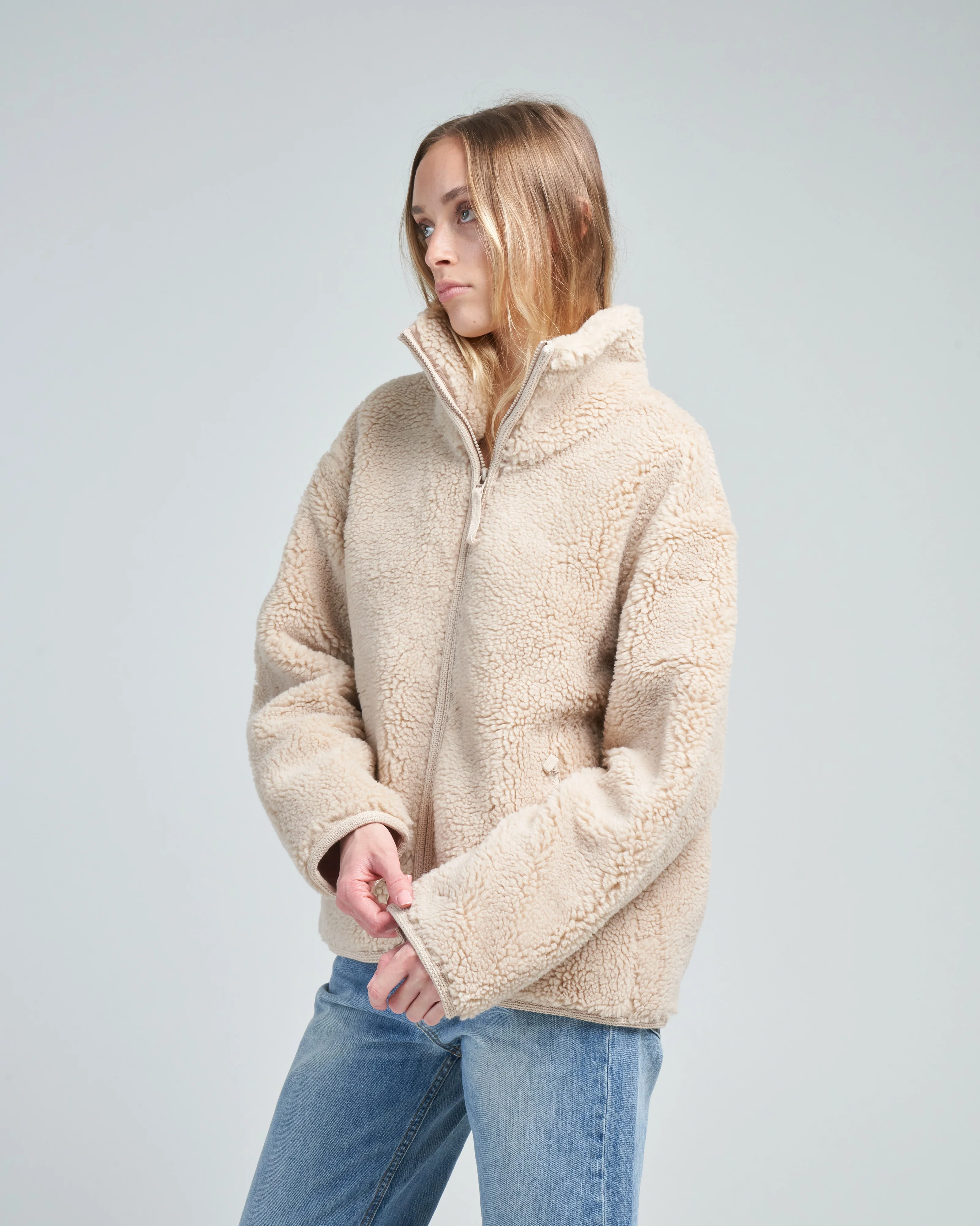 zip up turtle curly jacket - Image 3