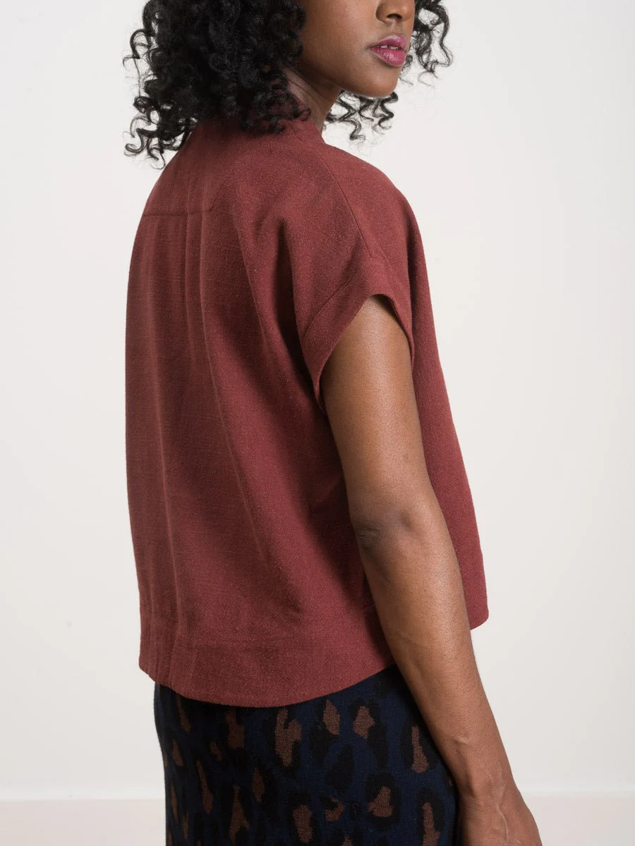 v-neck cropped top - Image 3