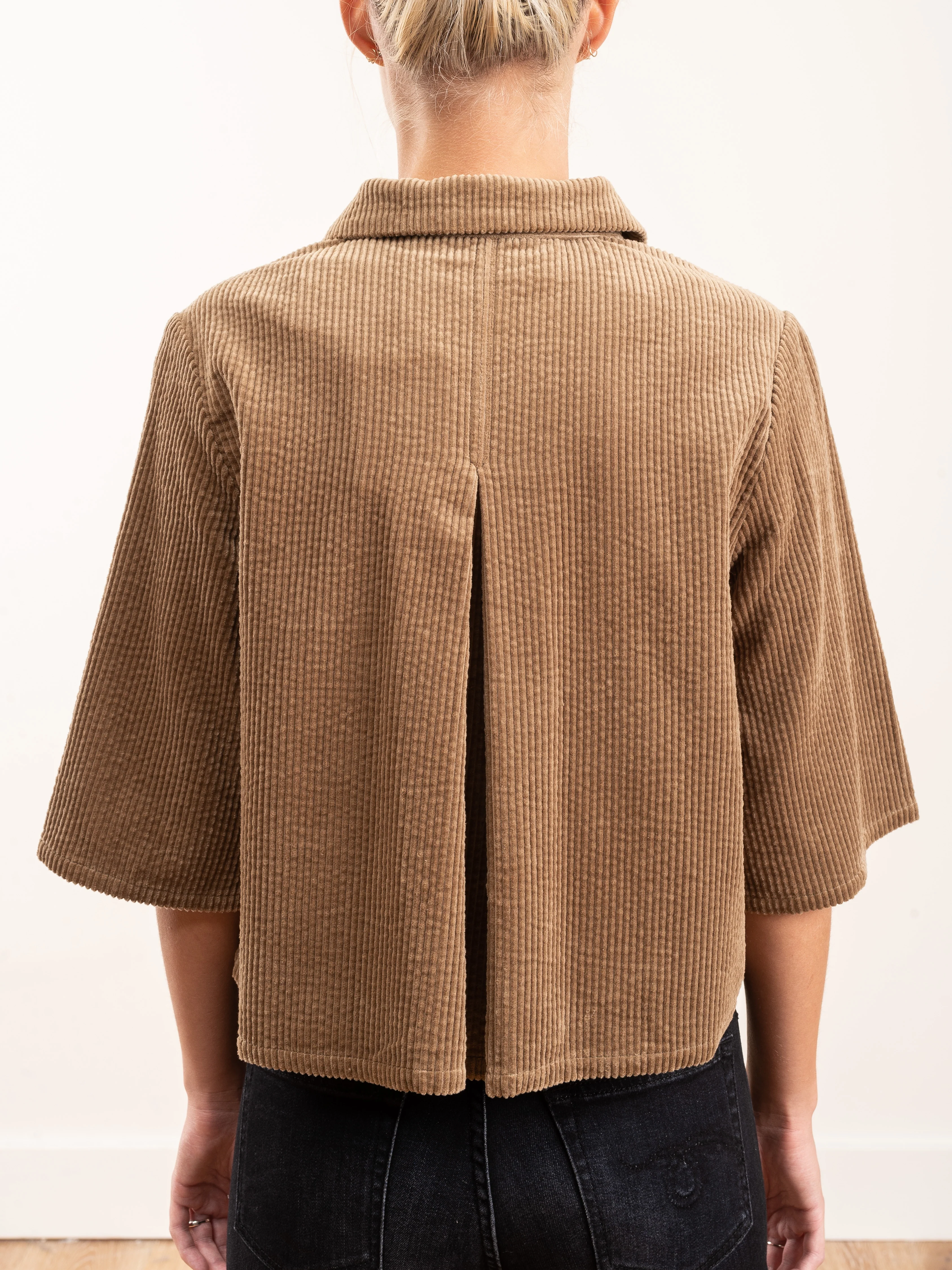 corduroy back pleat - tobacco - Image 6