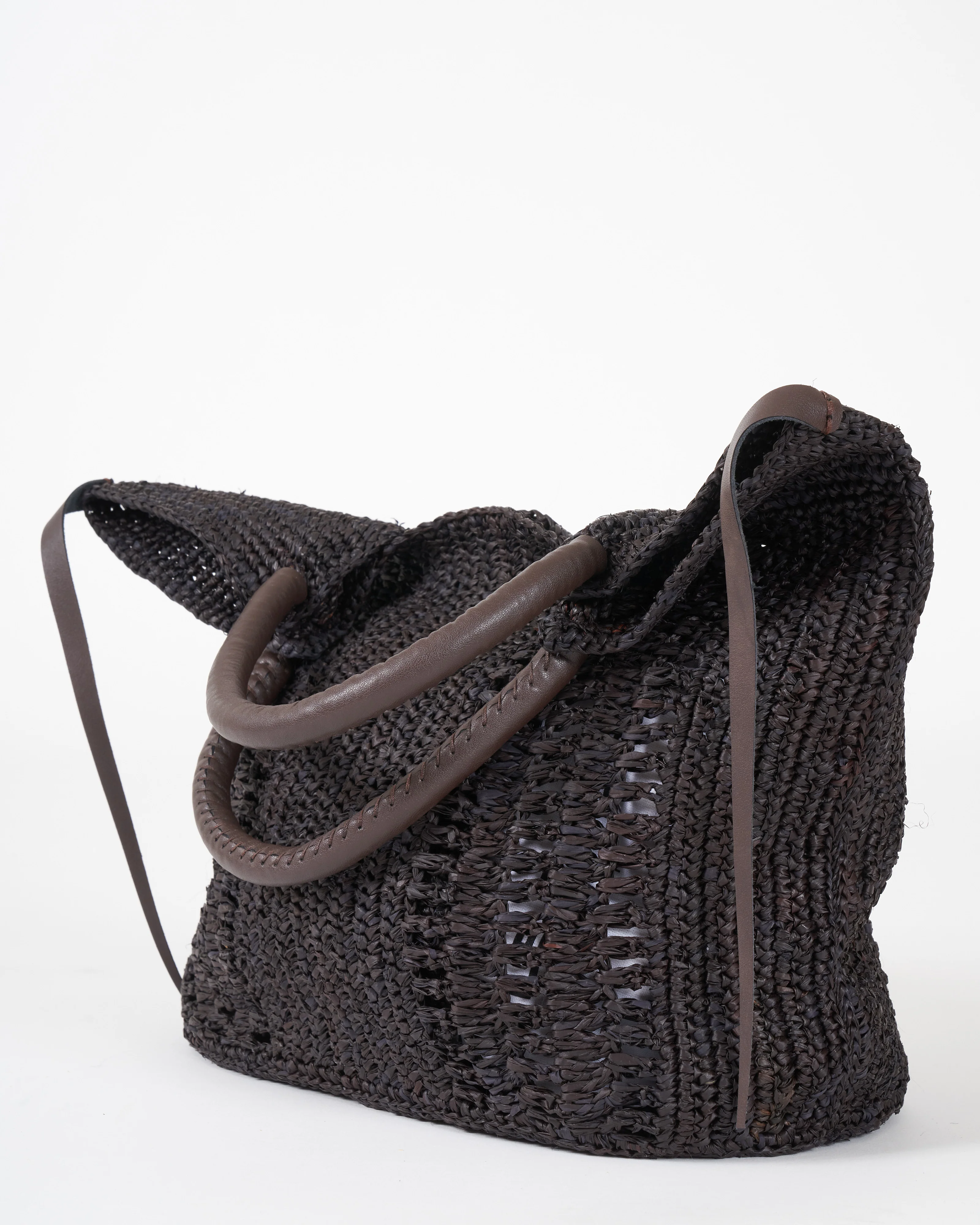 tampico pm woven tote - marron - Image 4