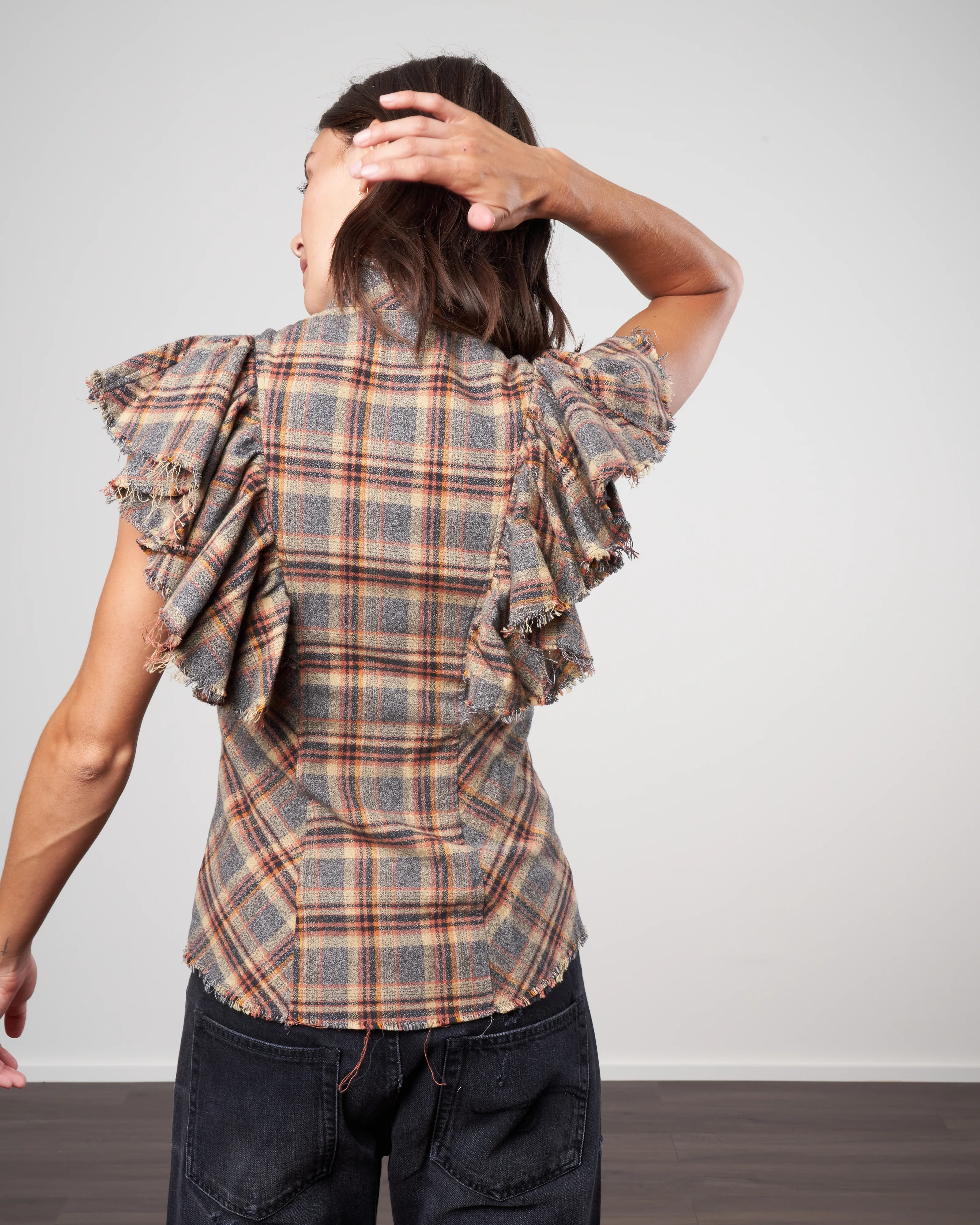 charlotte flannel shirt - pumpkin - Image 4