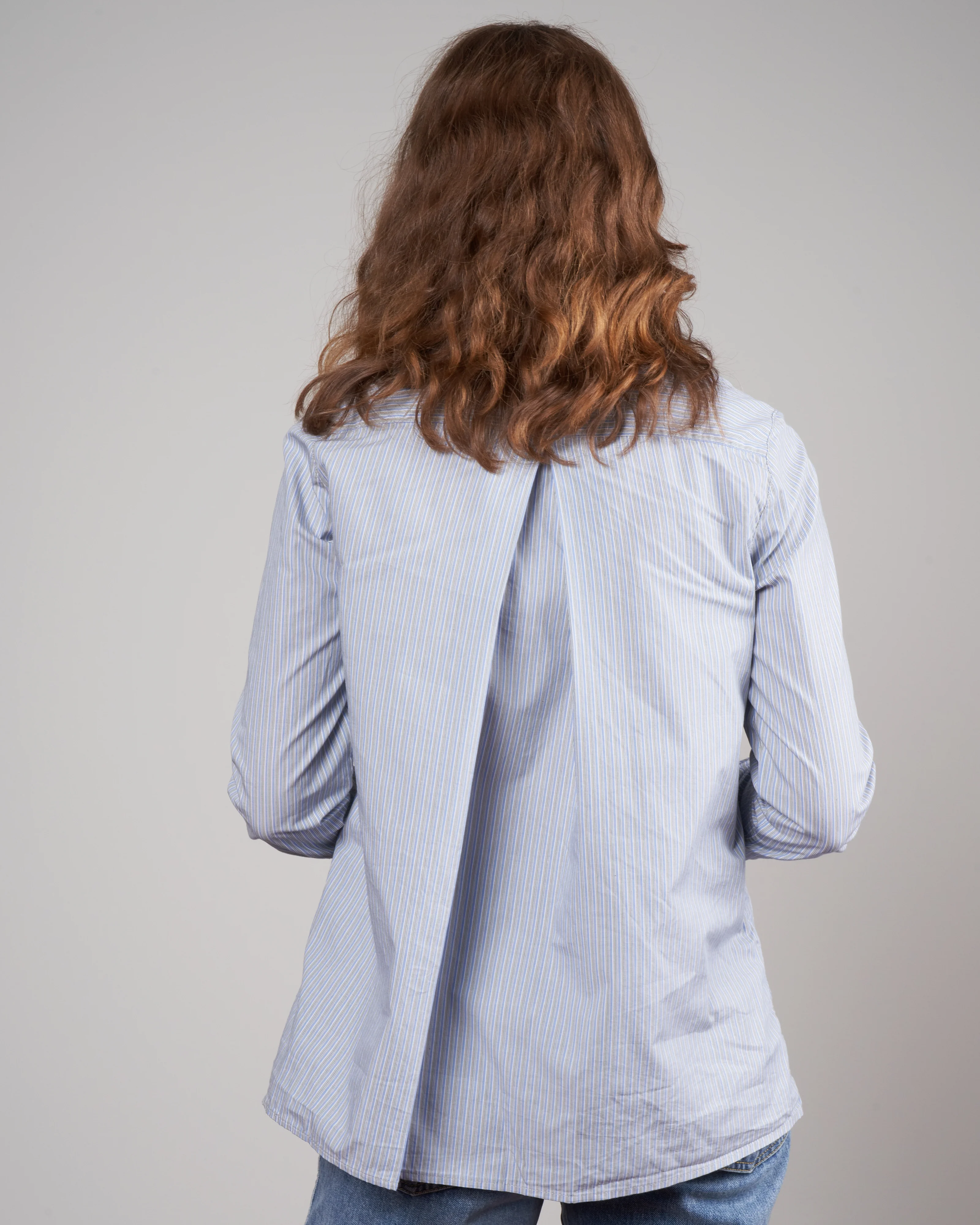 chloe poplin top - blue - Image 5