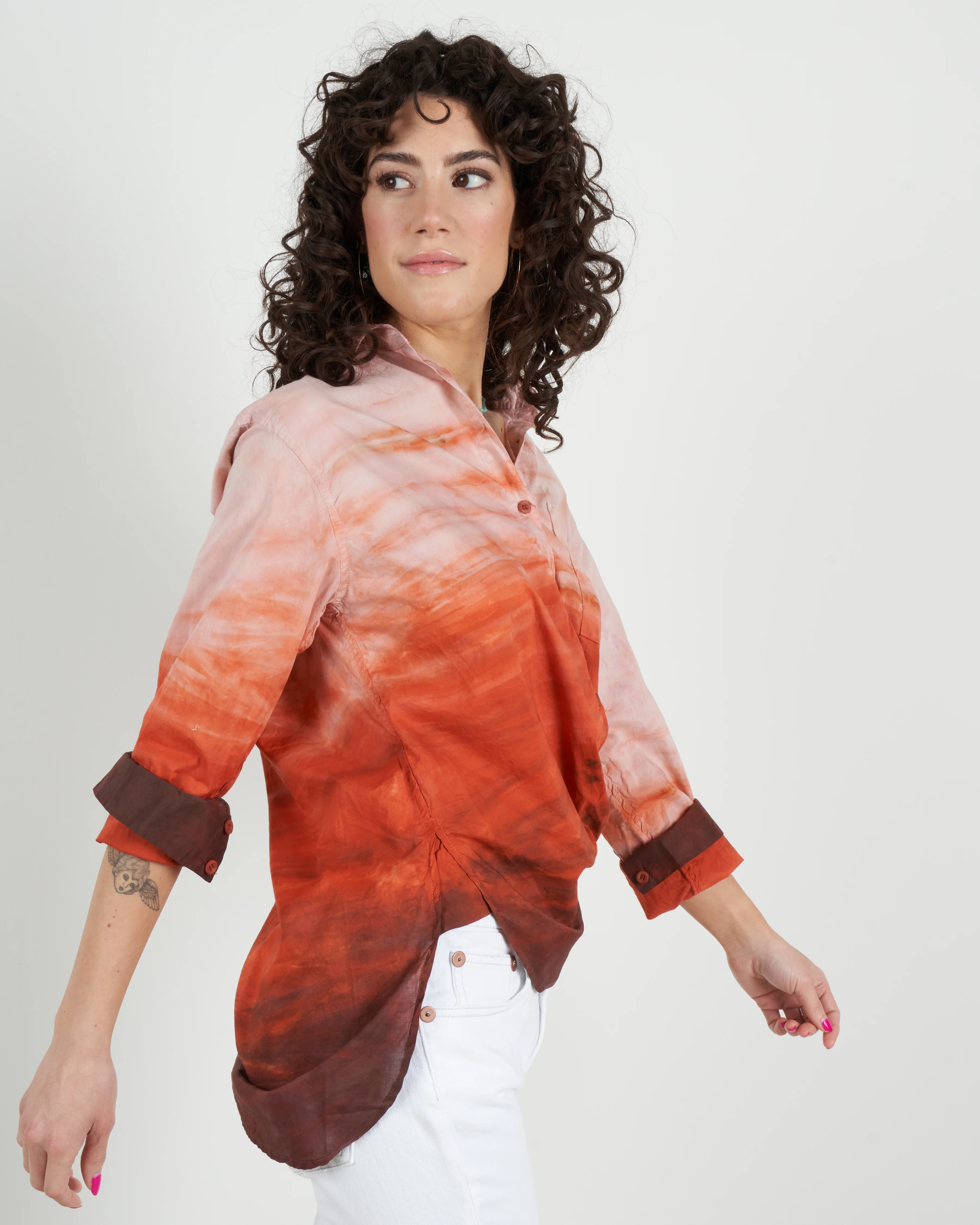 duke top - tie dye - rust - Image 2