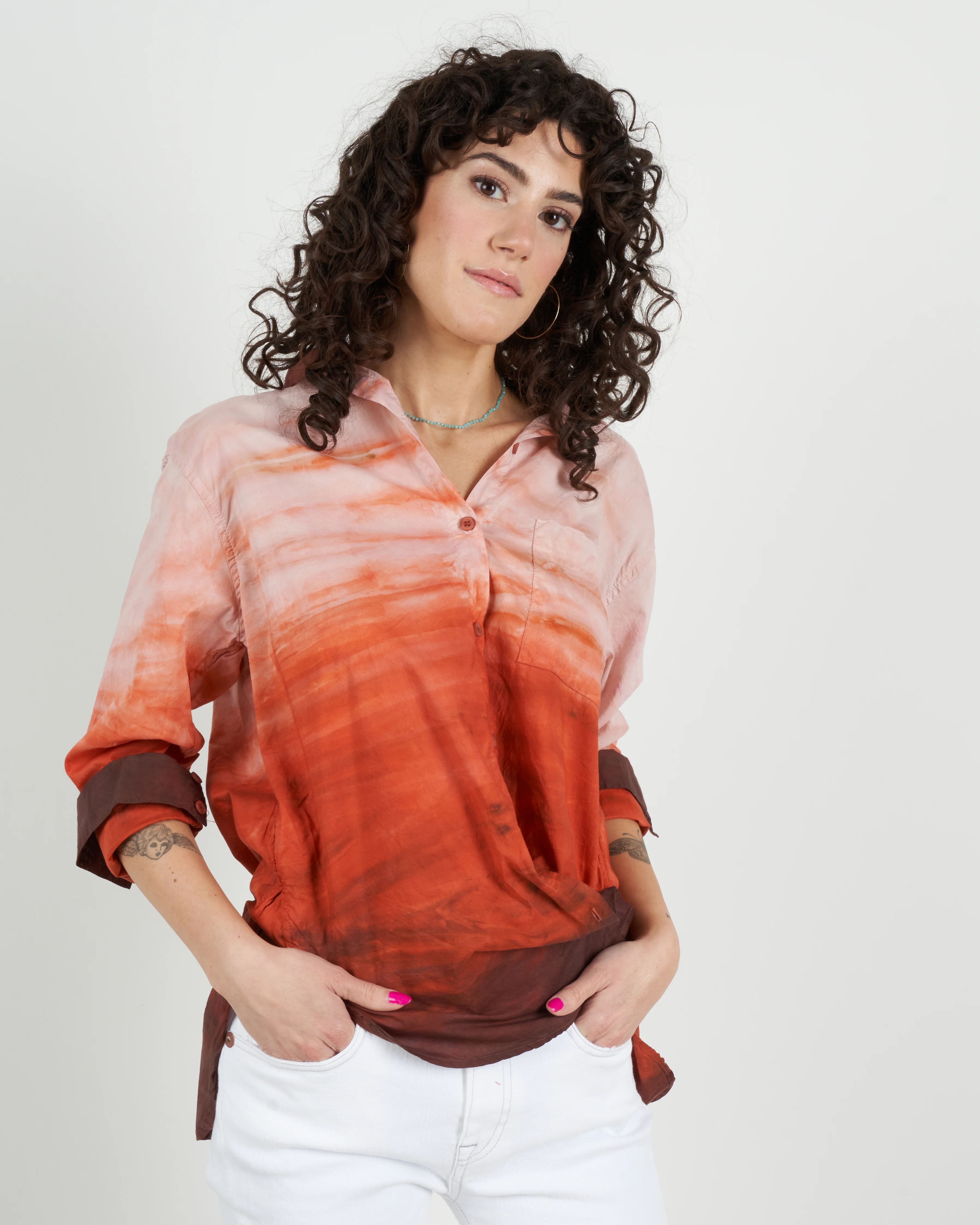 duke top - tie dye - rust - Image 4