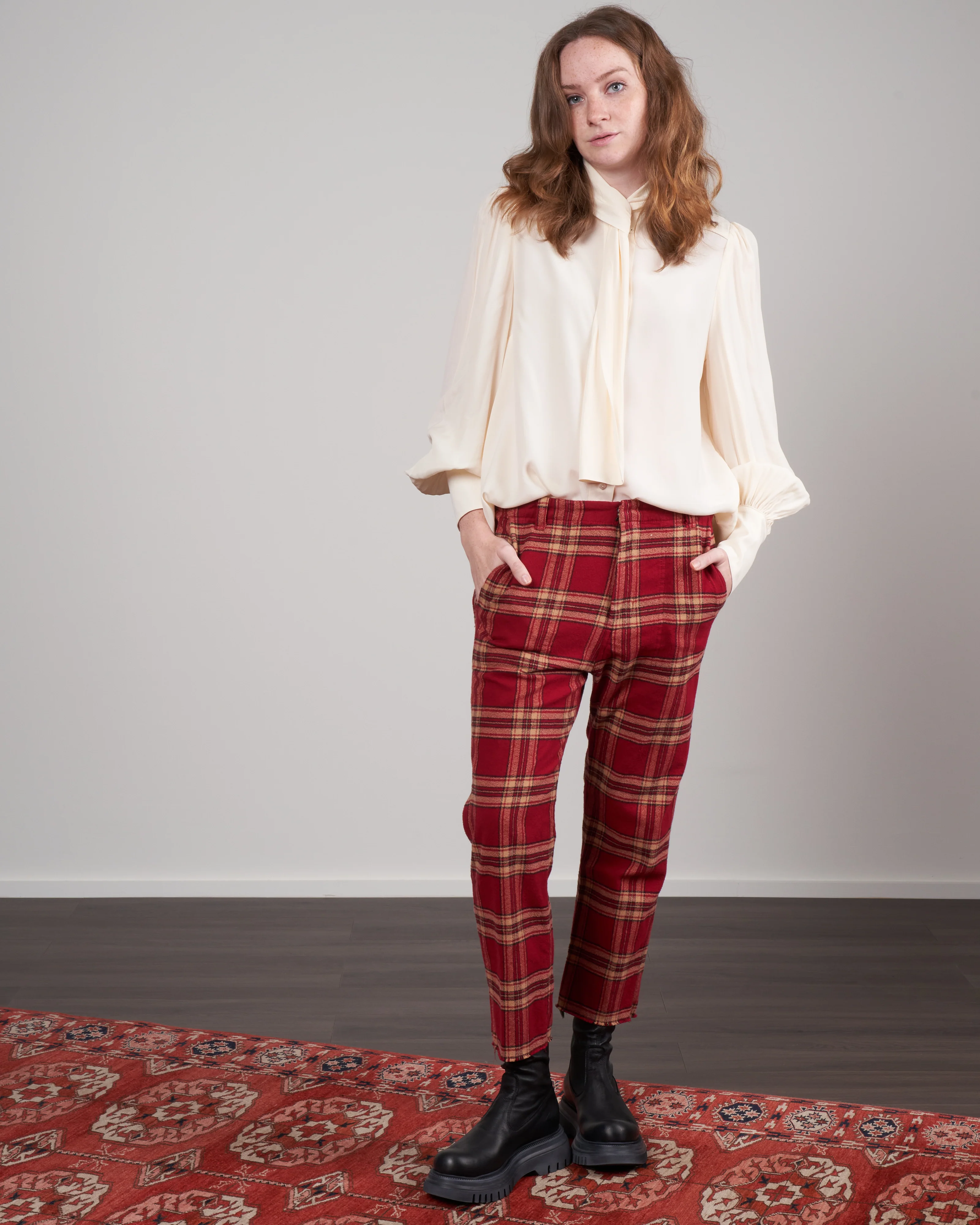 griffin flannel pant - cranberry - Image 2