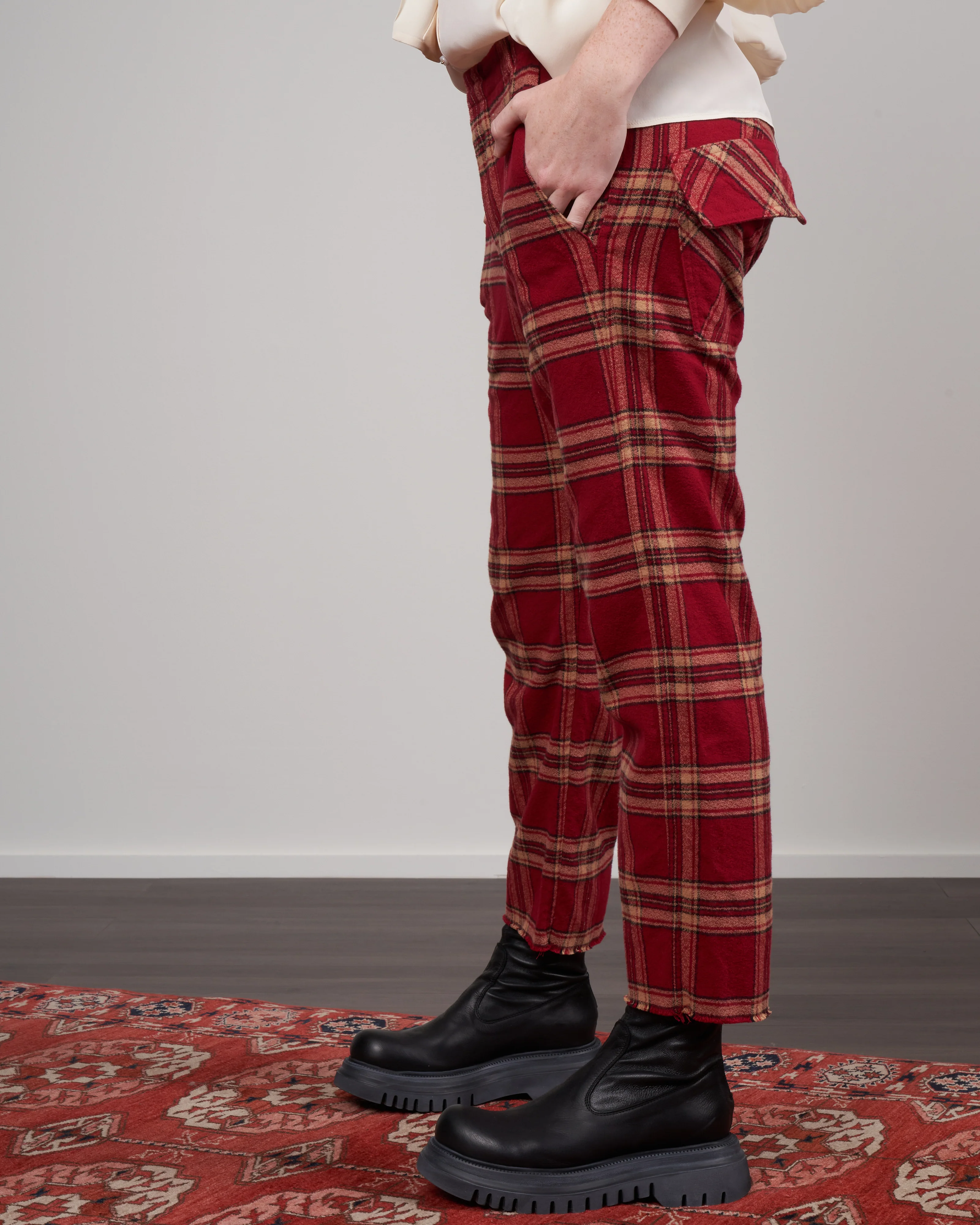 griffin flannel pant - cranberry - Image 3