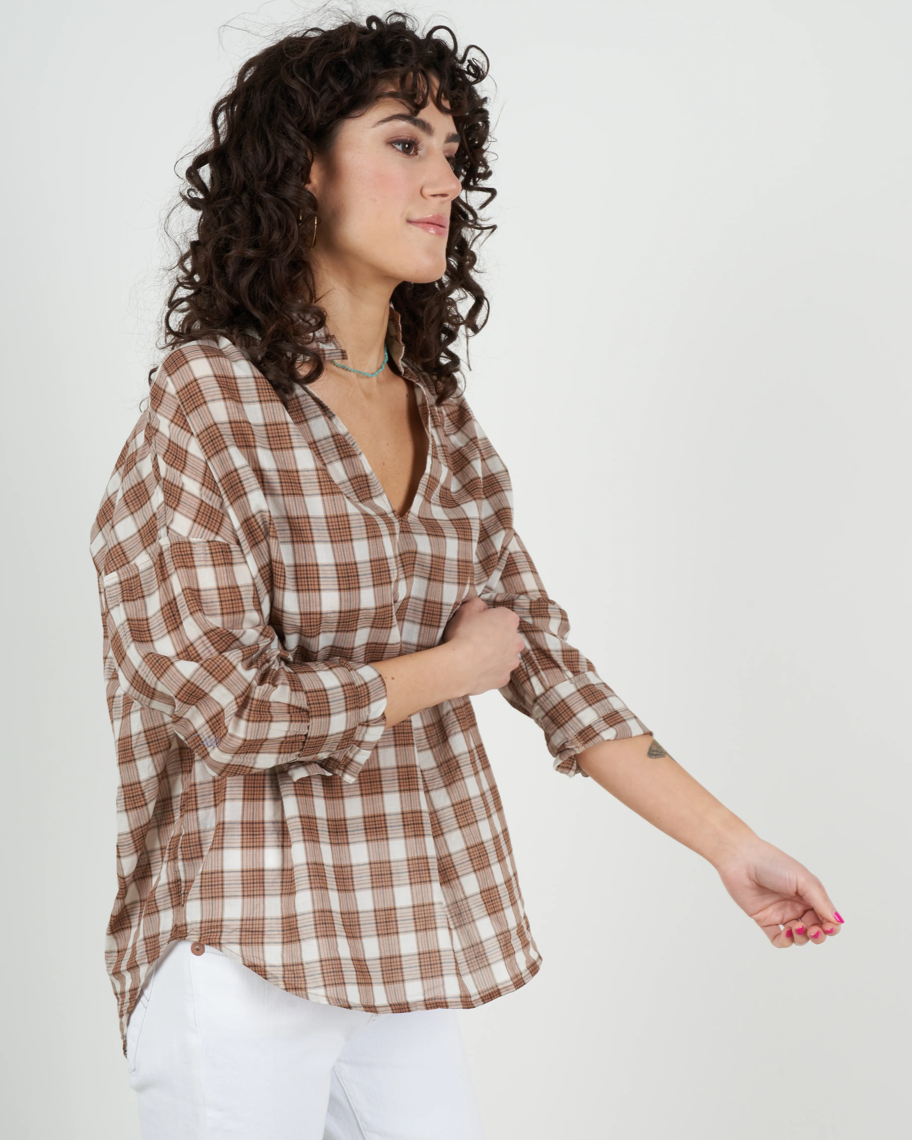 penelope - plaid - caramel - Image 3