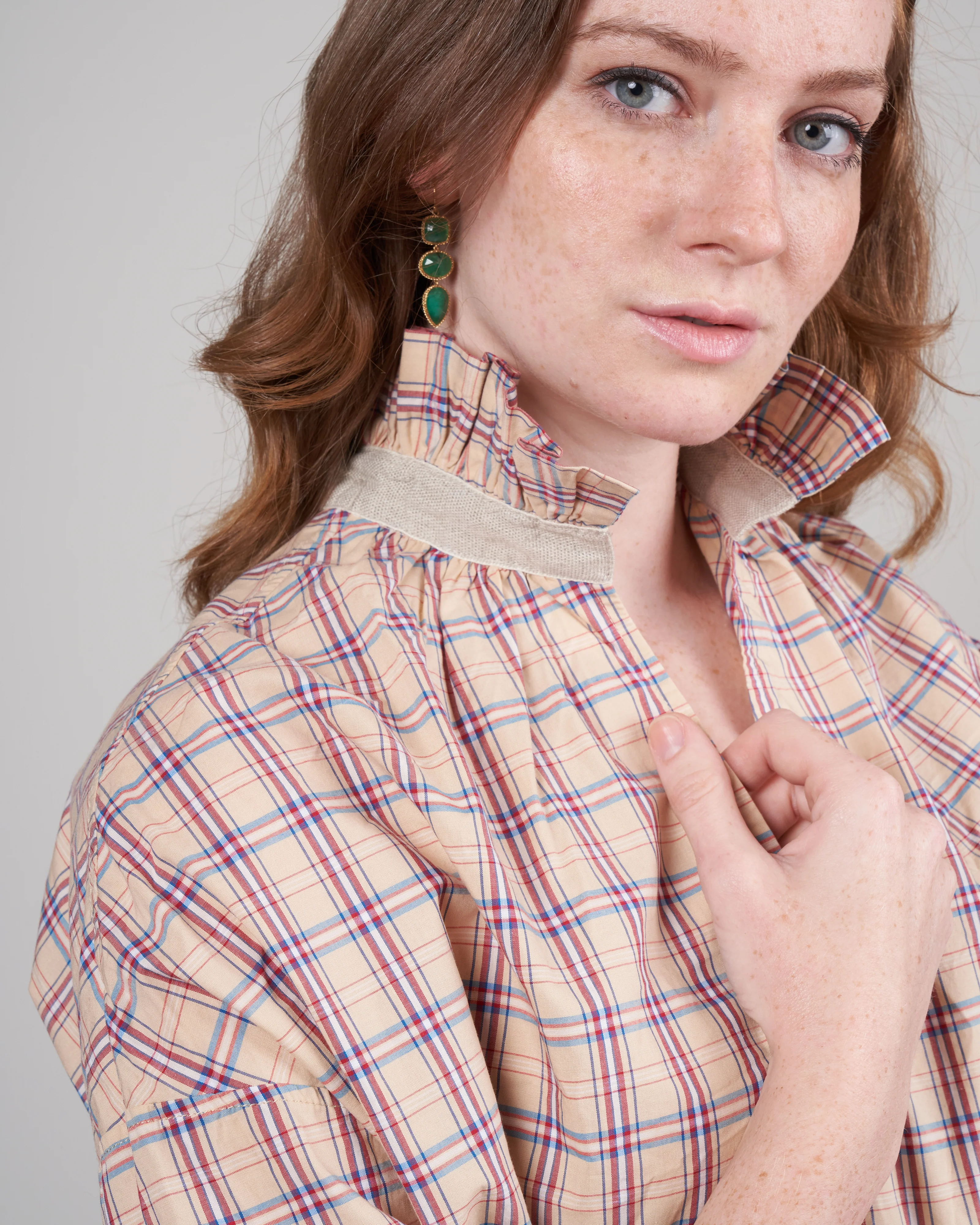 penelope plaid top - toast - Image 5