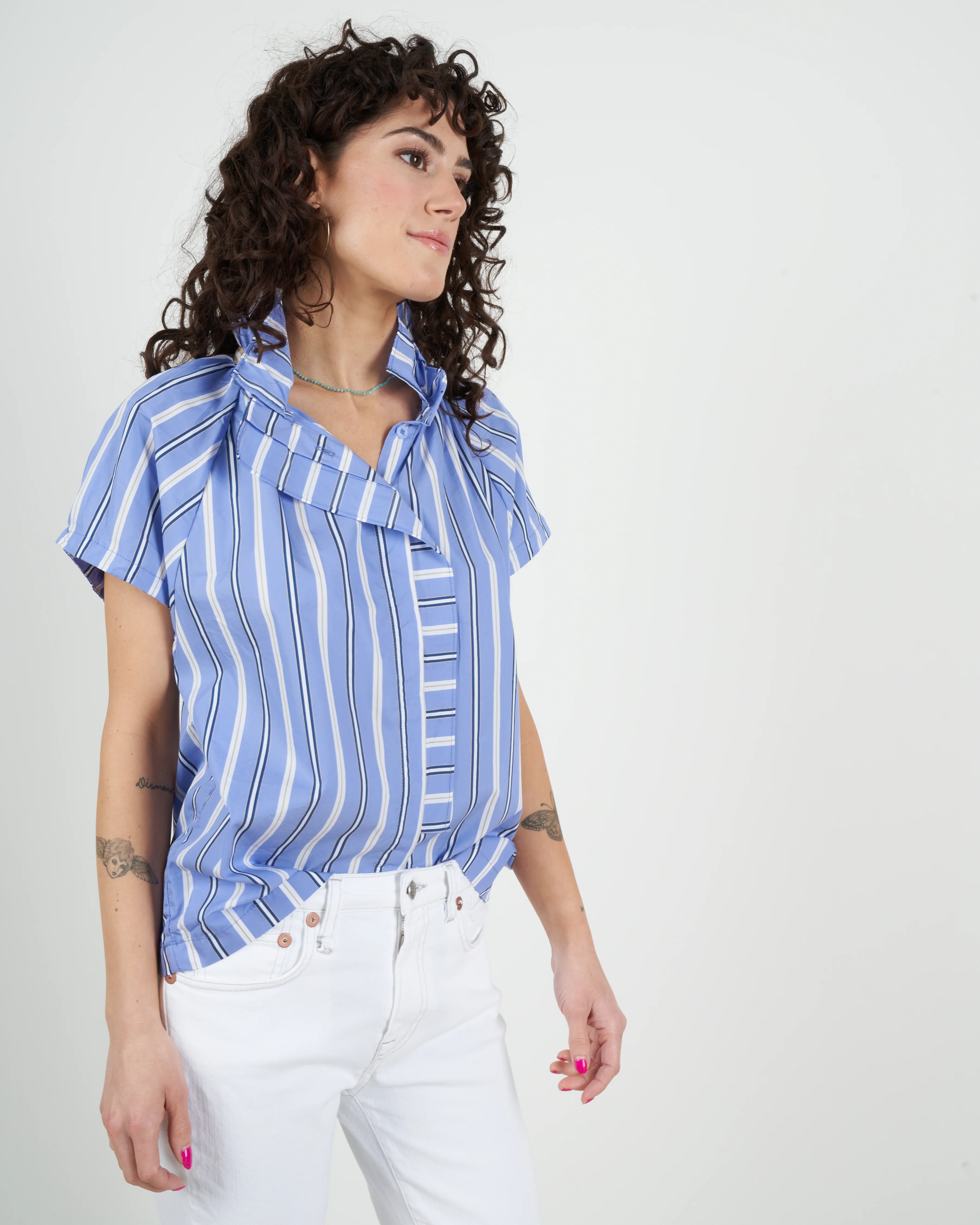 stella top - blue stripe - Image 2