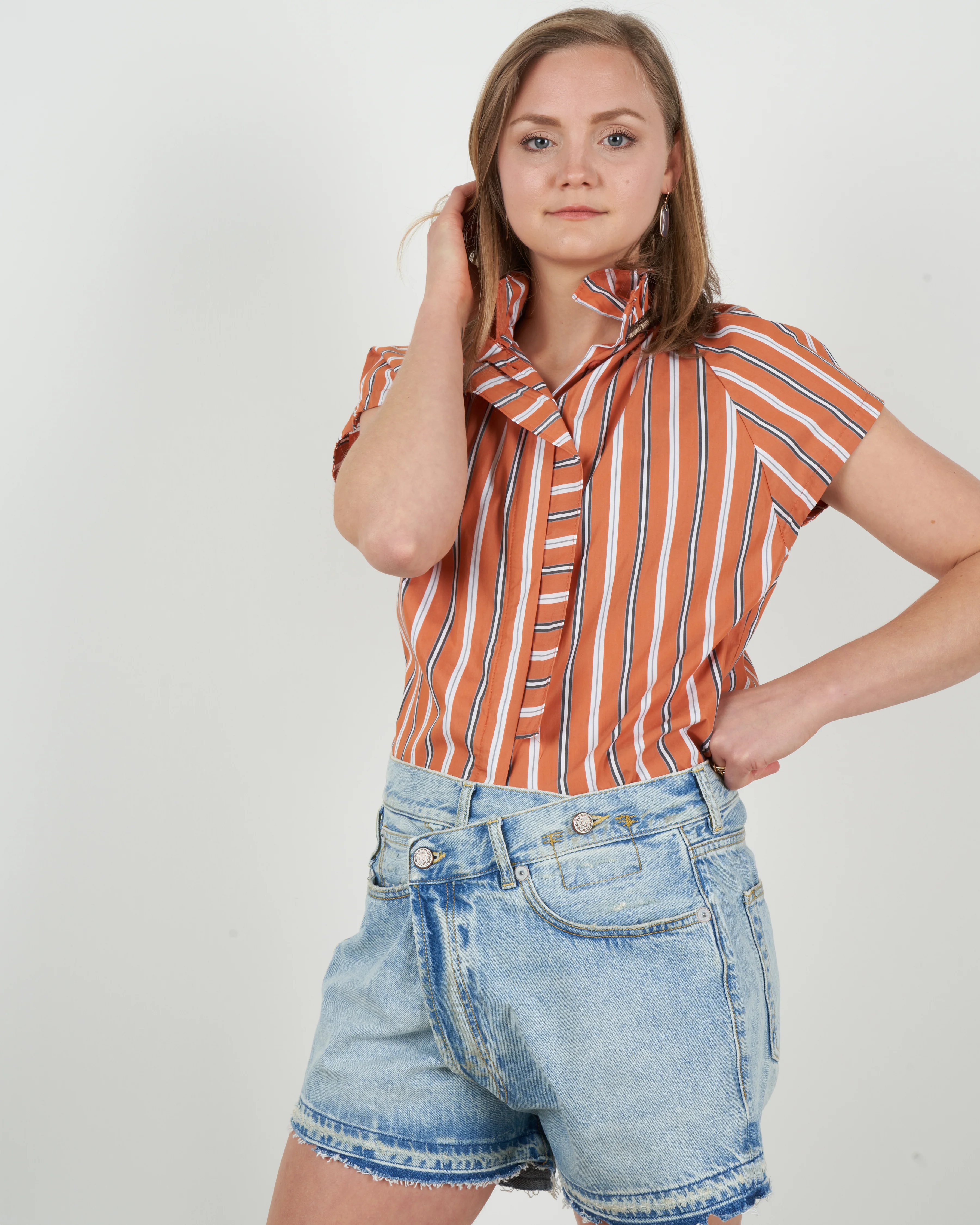 stella top - orange stripe