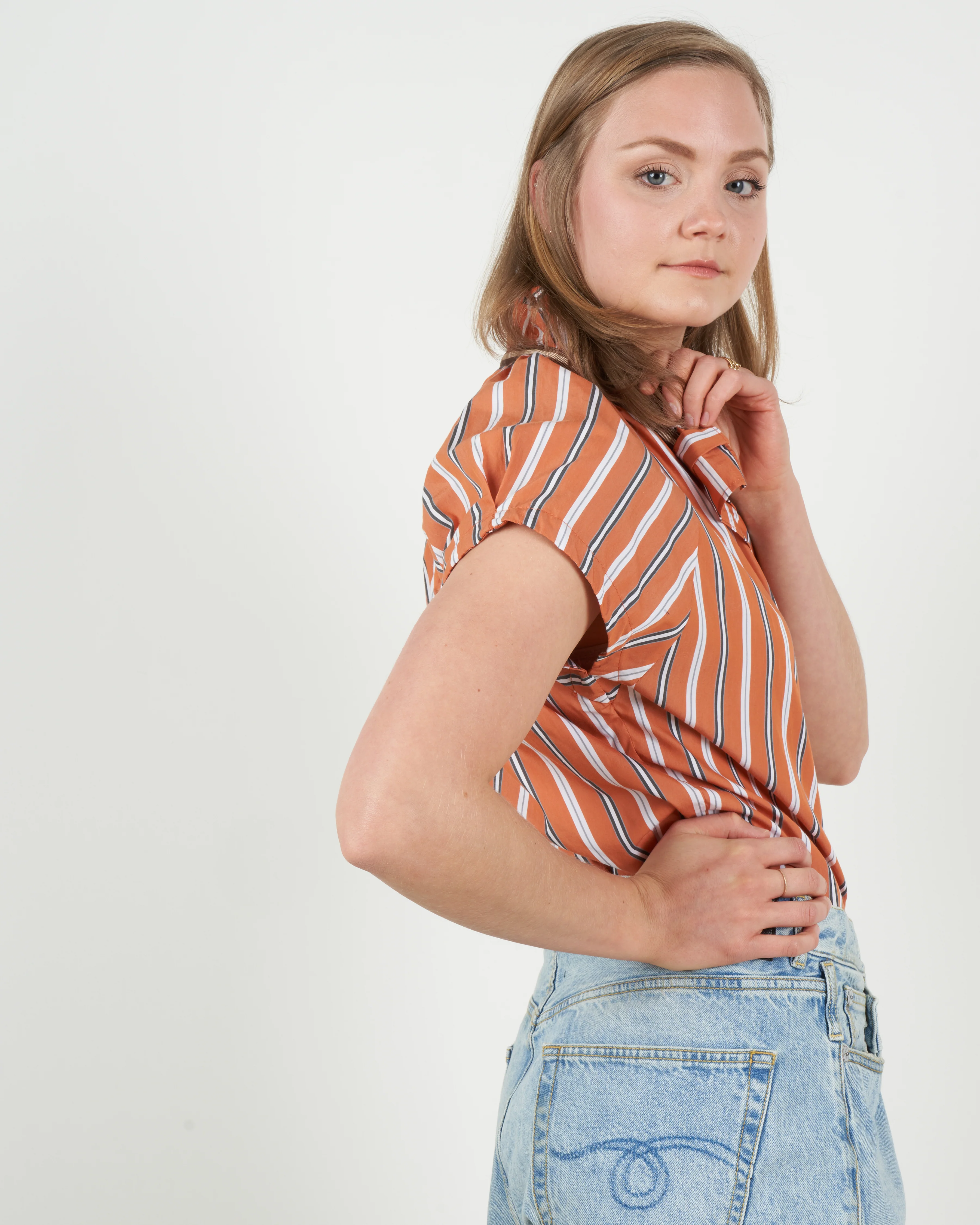 stella top - orange stripe - Image 3