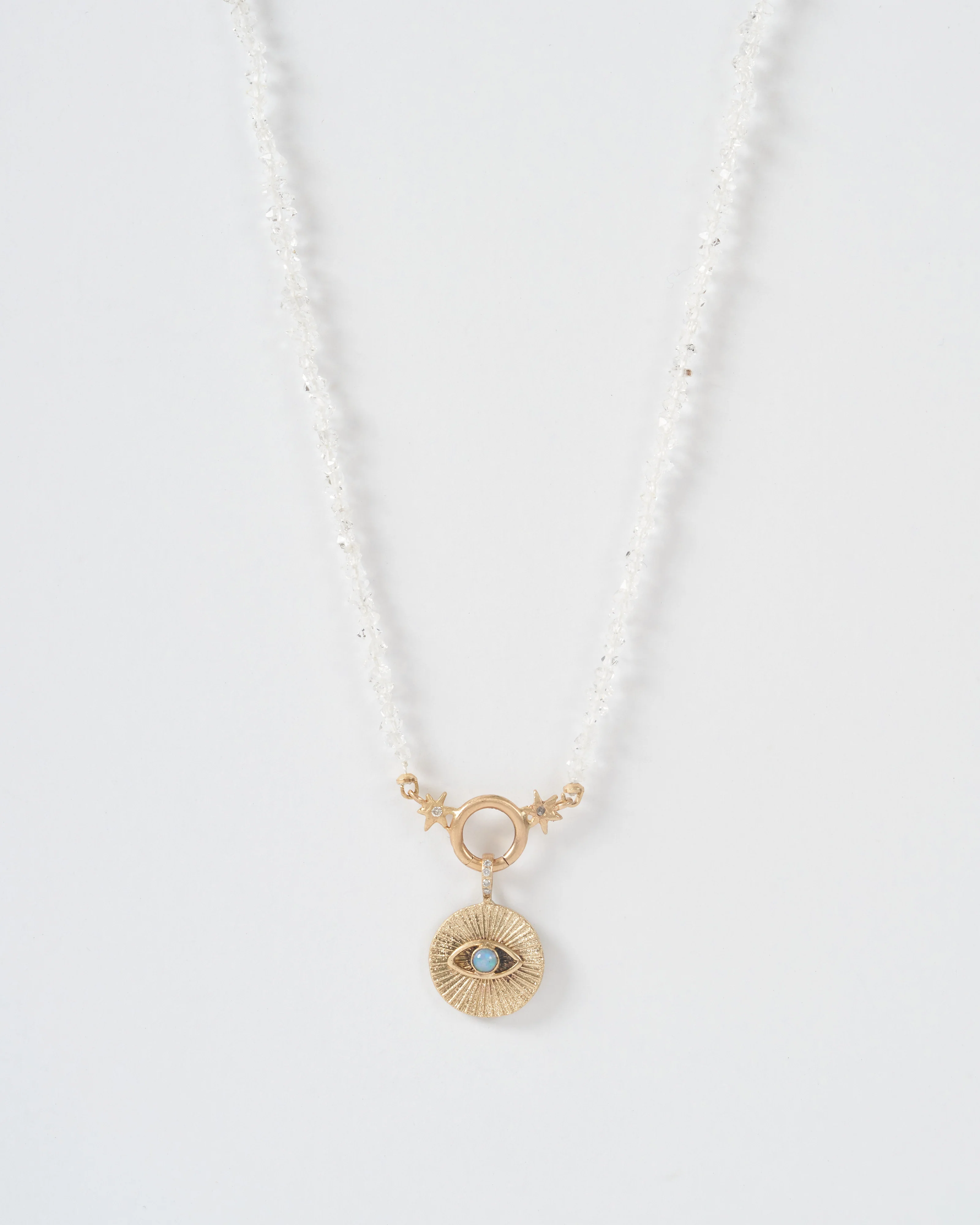 ad astra herkimer charm holder necklace - 14k yellow gold - Image 3