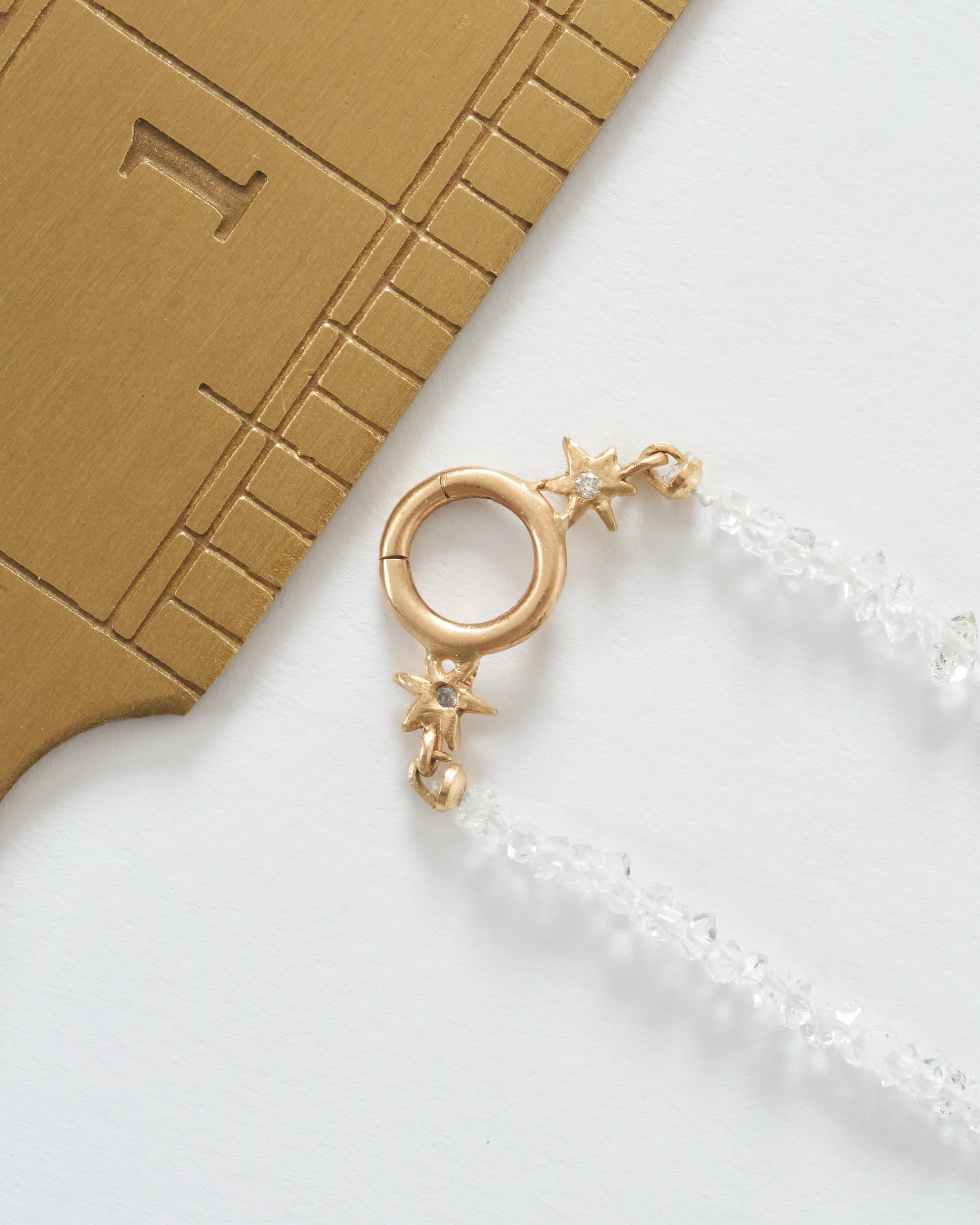 ad astra herkimer charm holder necklace - 14k yellow gold - Image 7