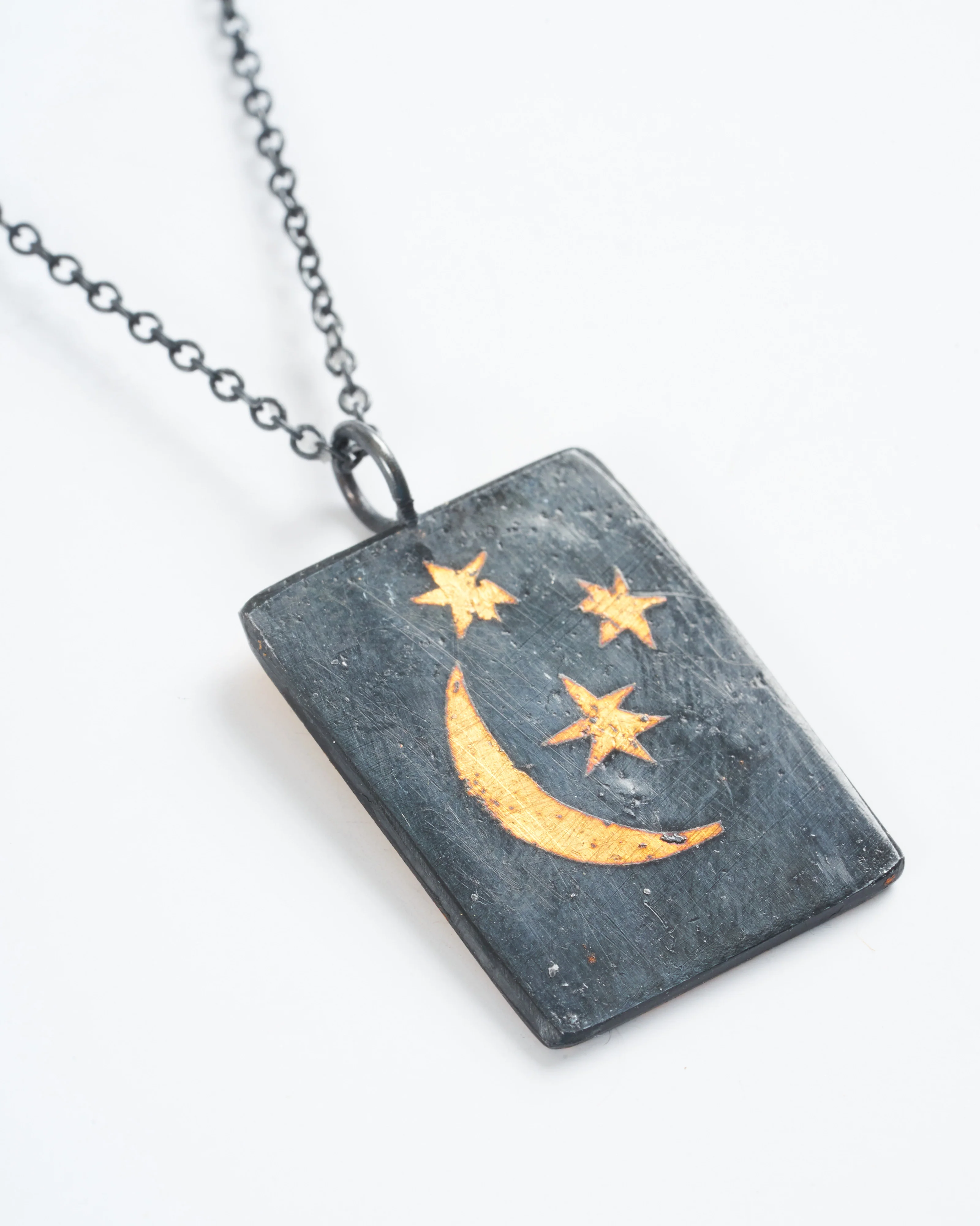celestial tag pendant - silver/gold - Image 5