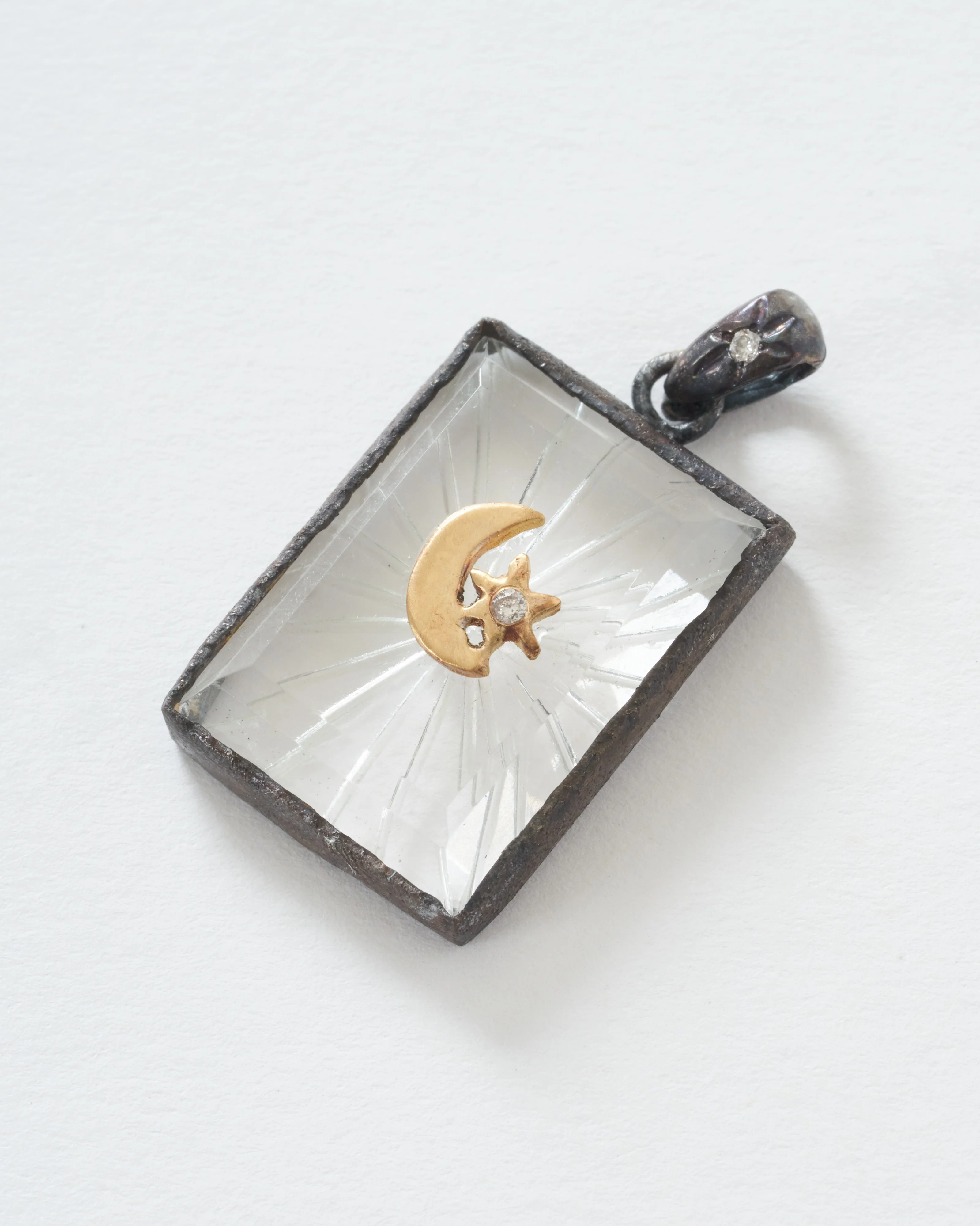 crescent star on small tag charm - Image 3