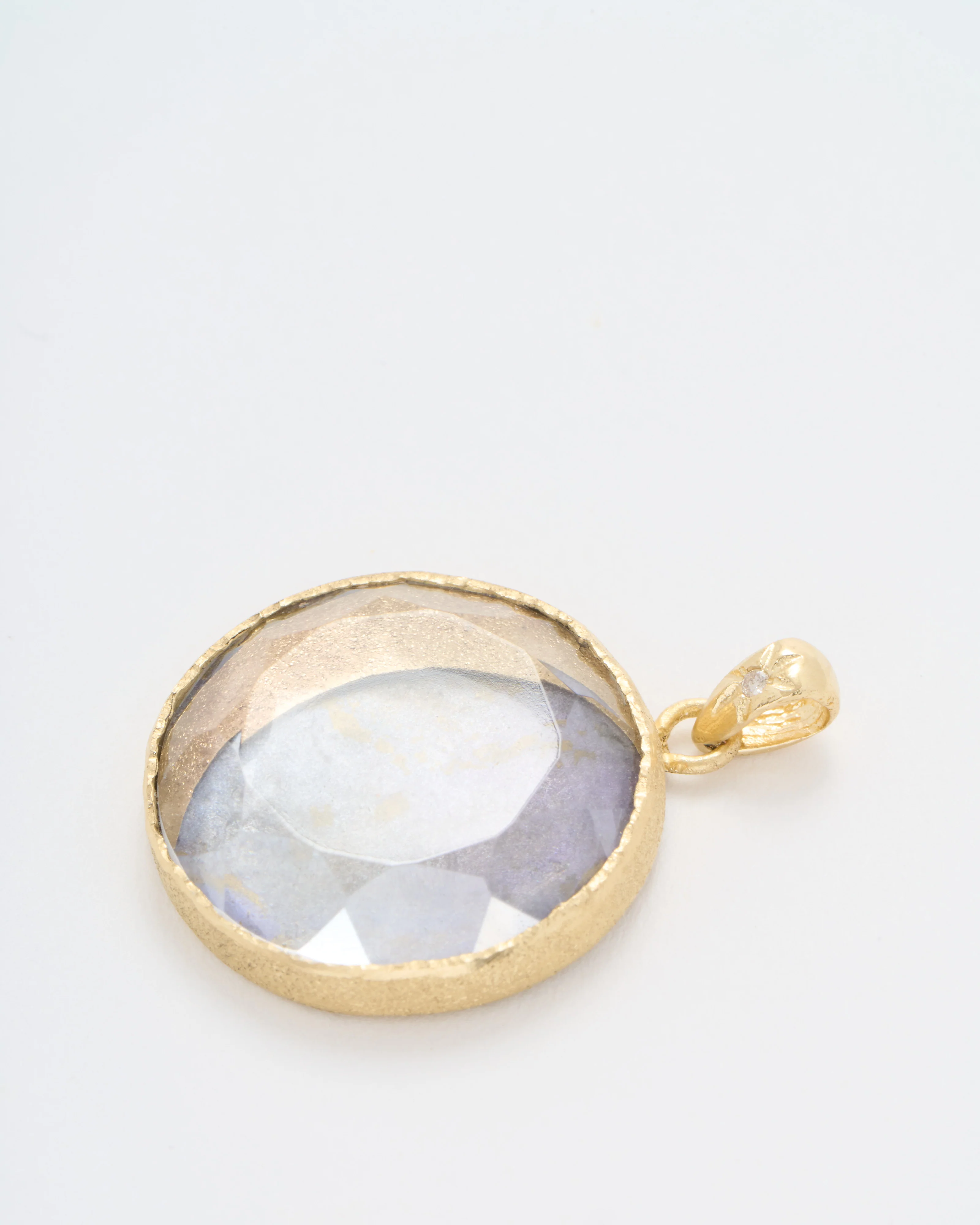 ethereal painted moon pendant - Image 3