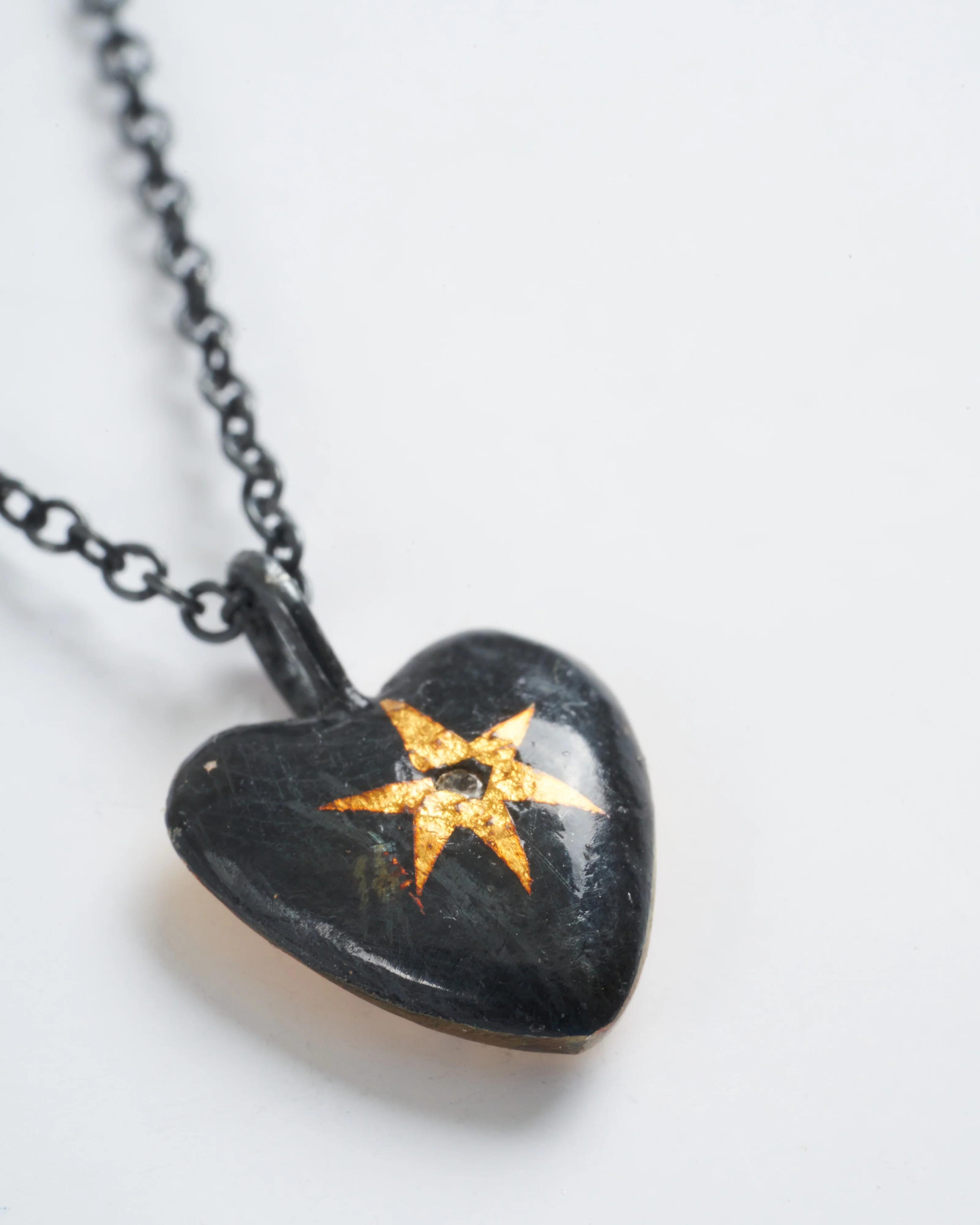 heart wrapped star pendant - silver/gold - Image 5