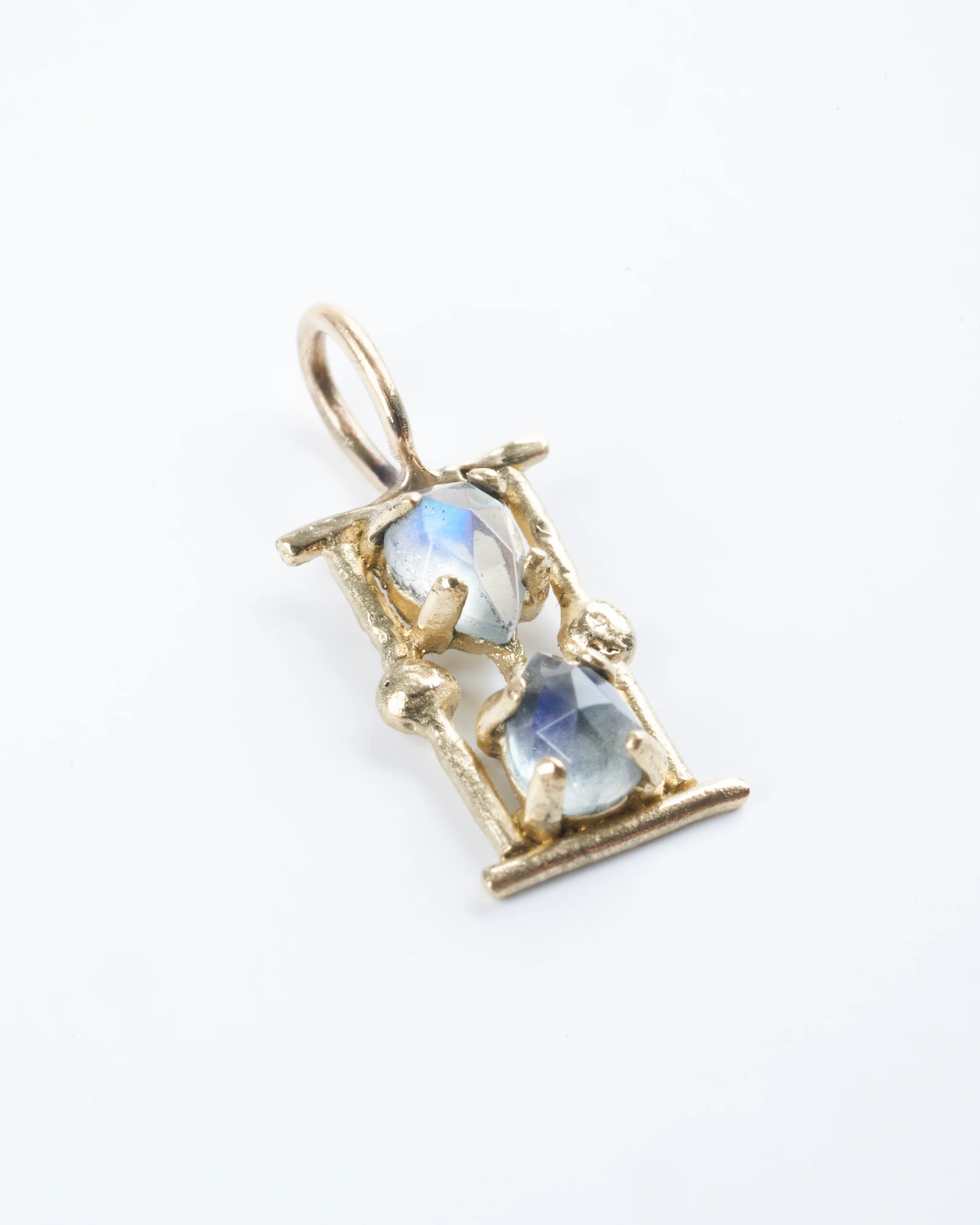 hourglass amulet charm - 14k yellow gold - Image 2