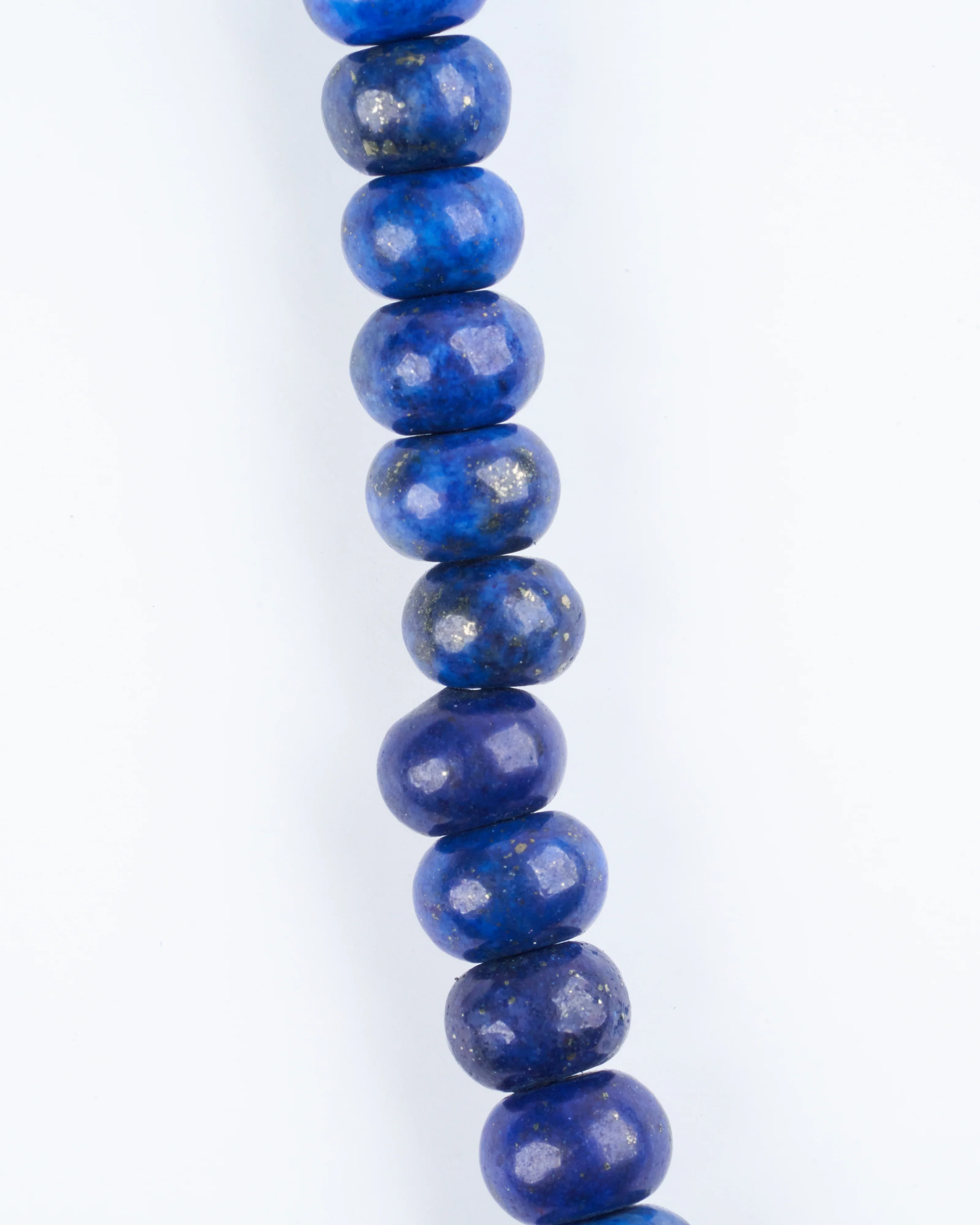 lapis beaded pathway necklace 19/20" - 14k yellow gold - Image 5