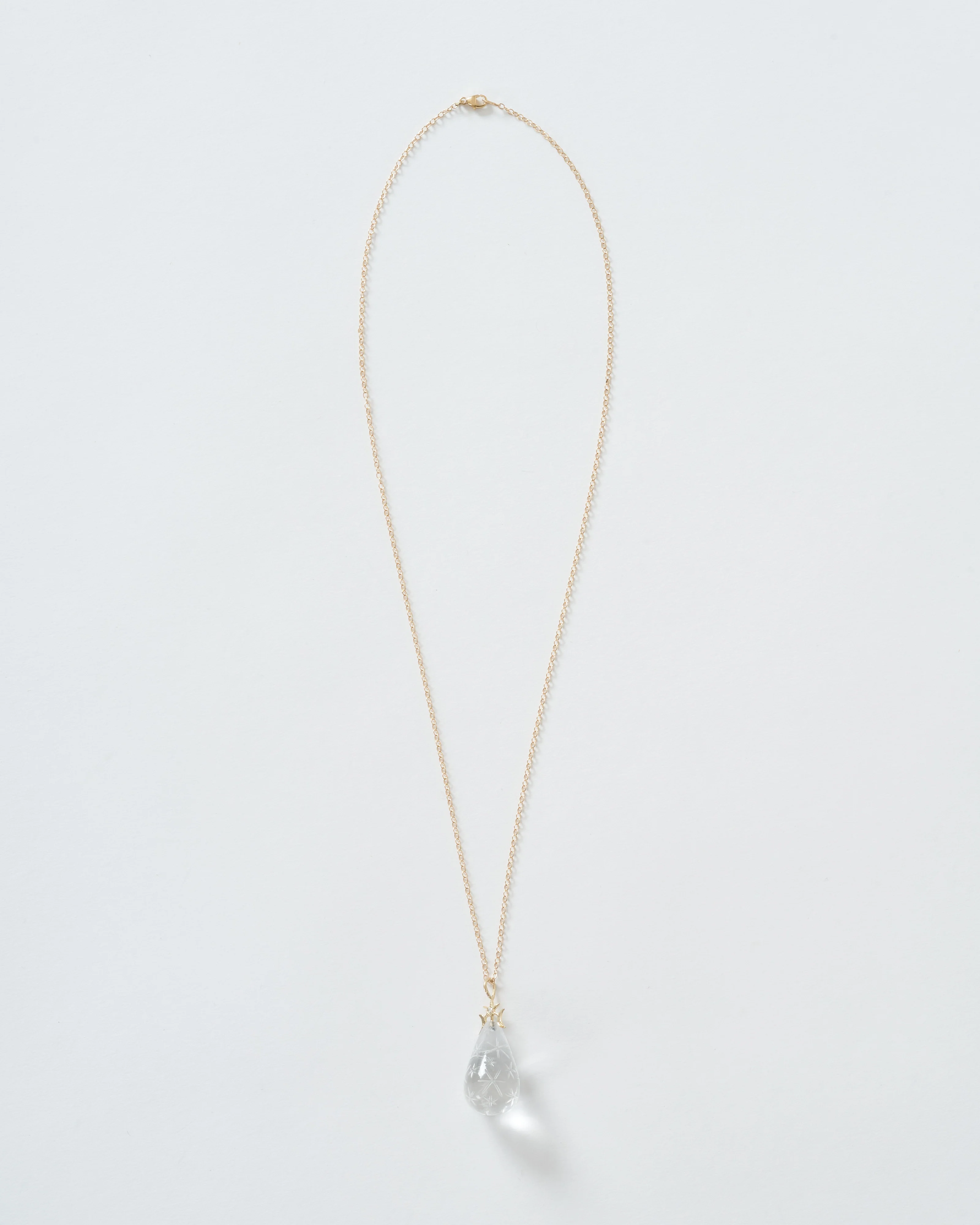 starry moon quartz drop necklace - Image 3