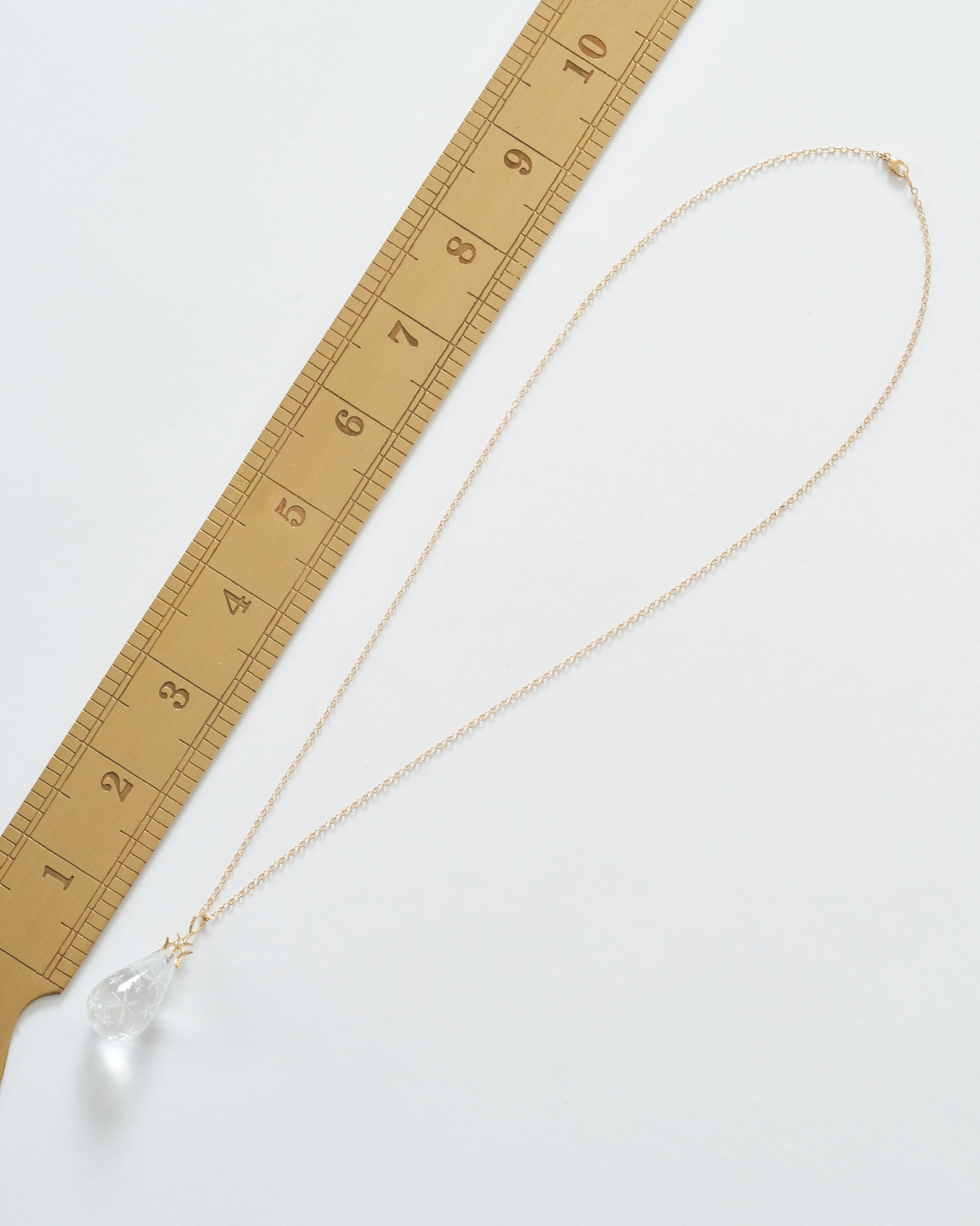starry moon quartz drop necklace - Image 5