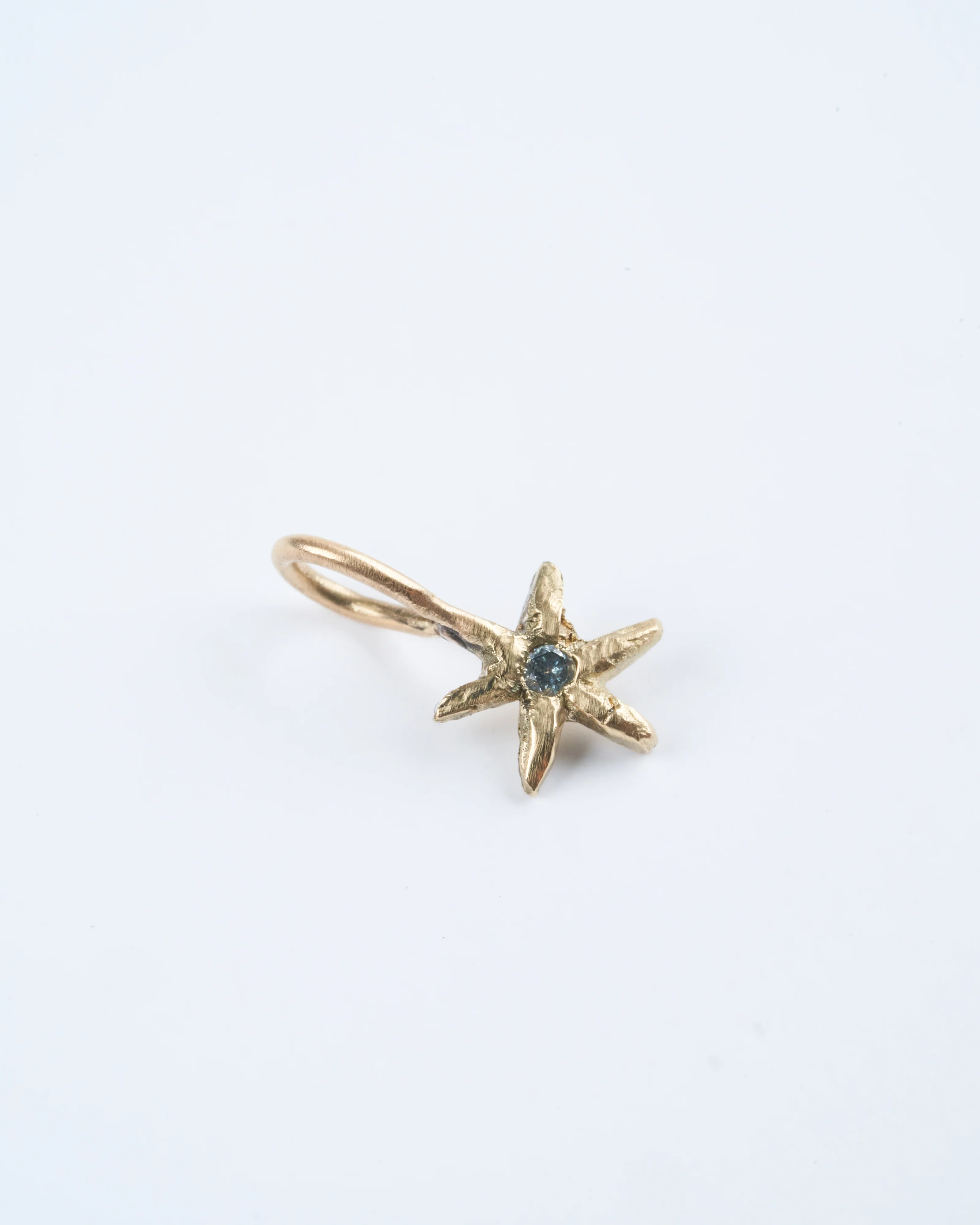 north star amulet charm - 14k yellow gold - Image 2