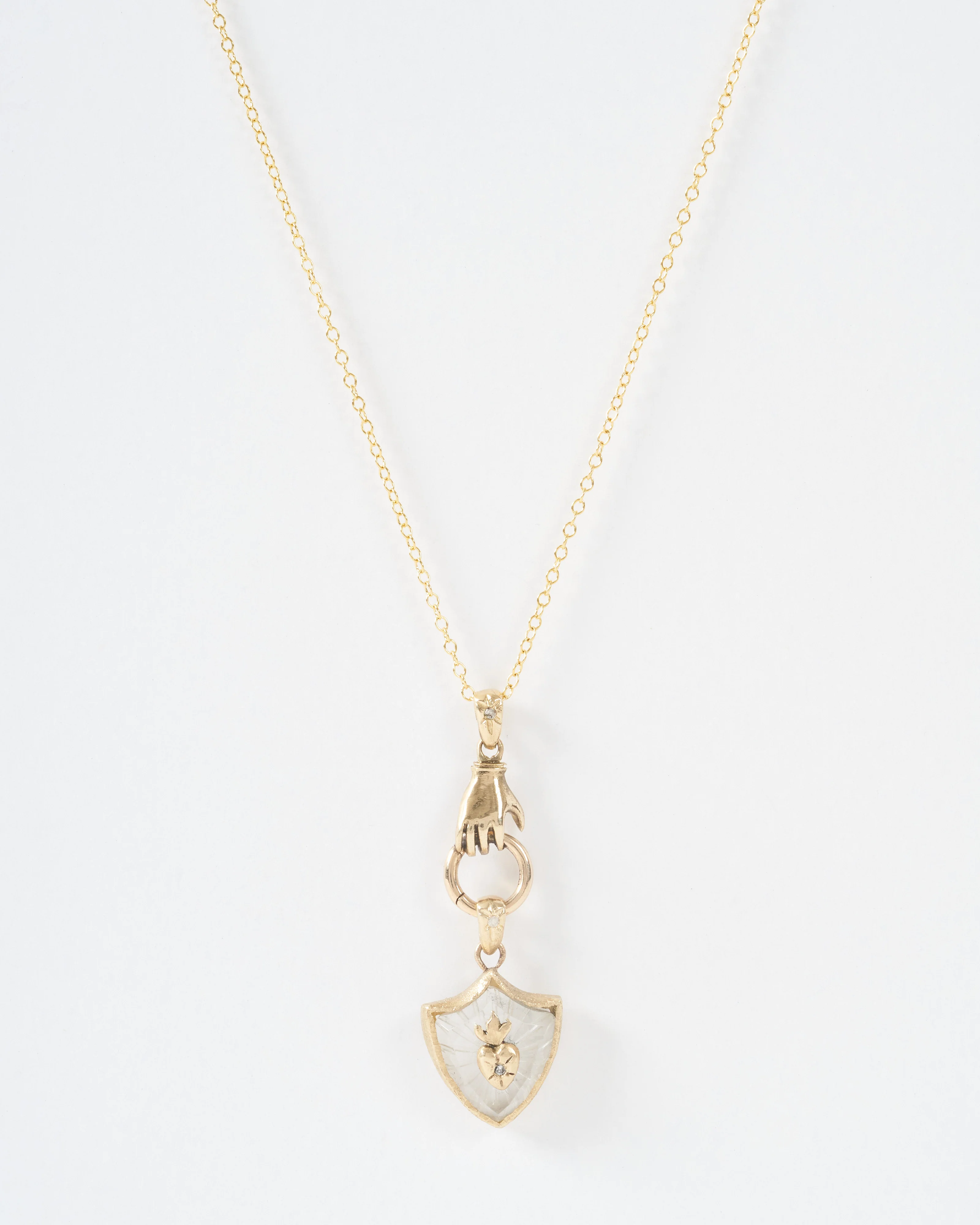 sacred heart small shield amulet - Image 4