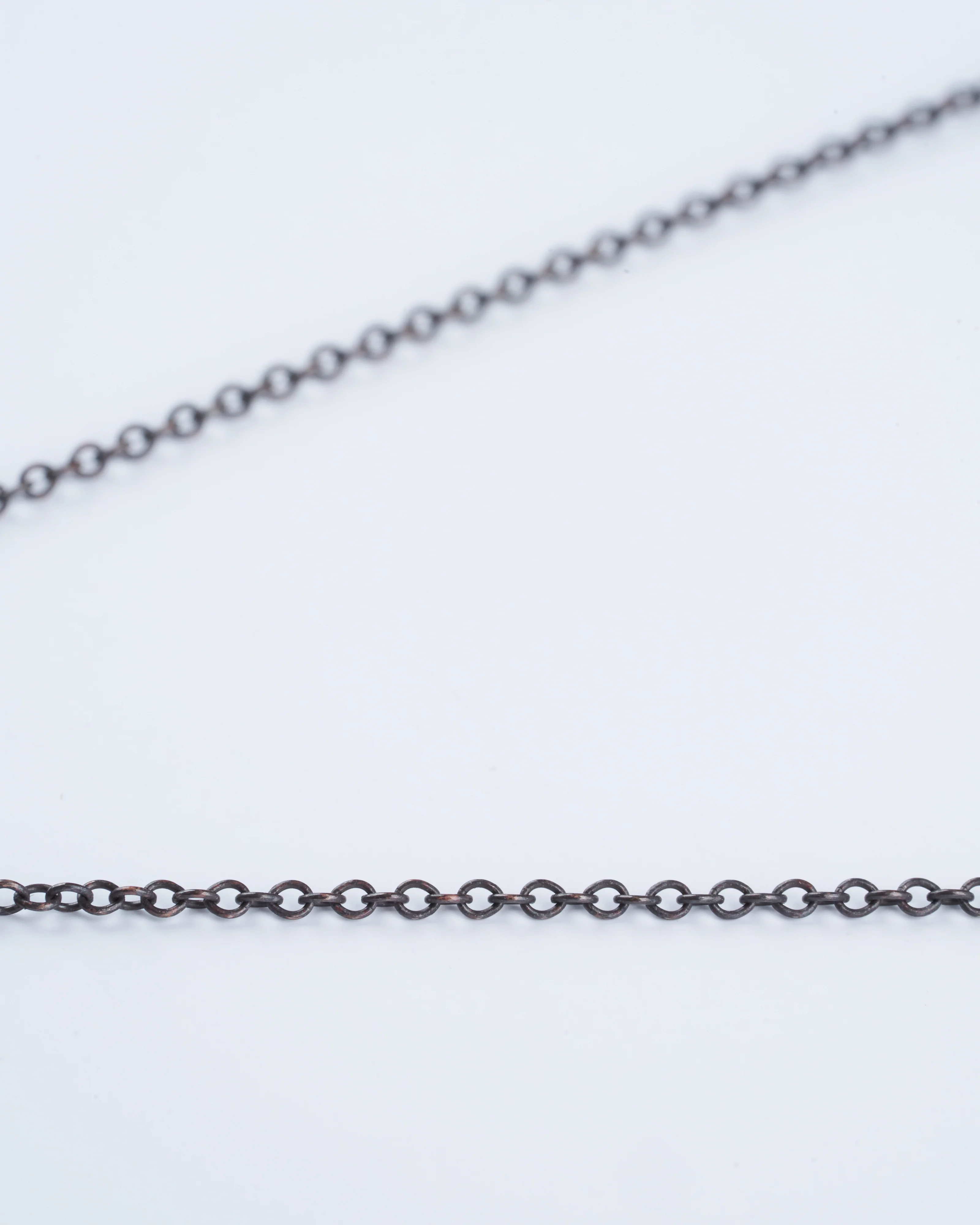 small starry orb, ox chain - oxidized sterling silver - Image 3