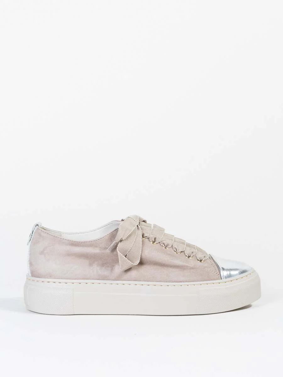 platform sneaker - silver dust