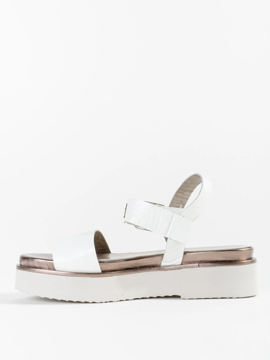 tall wedge sandal - white patent - Image 2