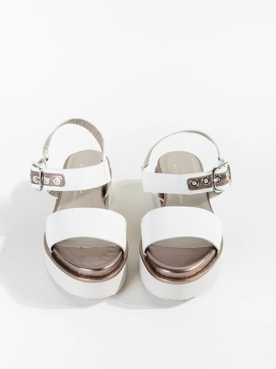 tall wedge sandal - white patent - Image 3