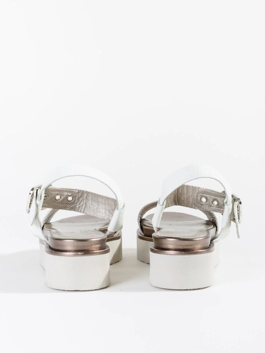tall wedge sandal - white patent - Image 4