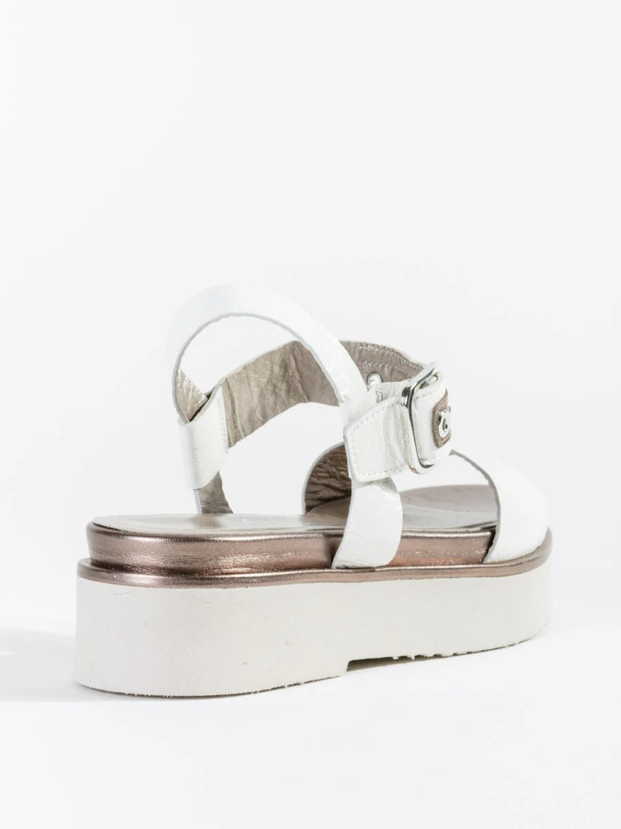 tall wedge sandal - white patent - Image 5