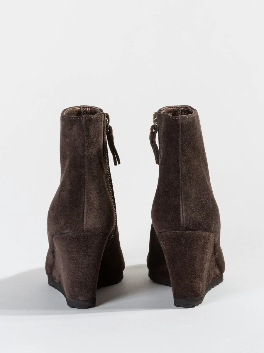 velour wedge - brown - Image 4