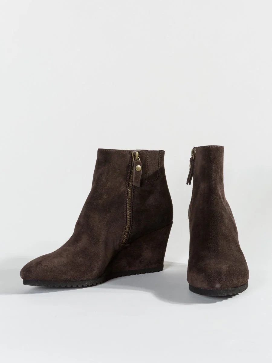 velour wedge - brown - Image 6