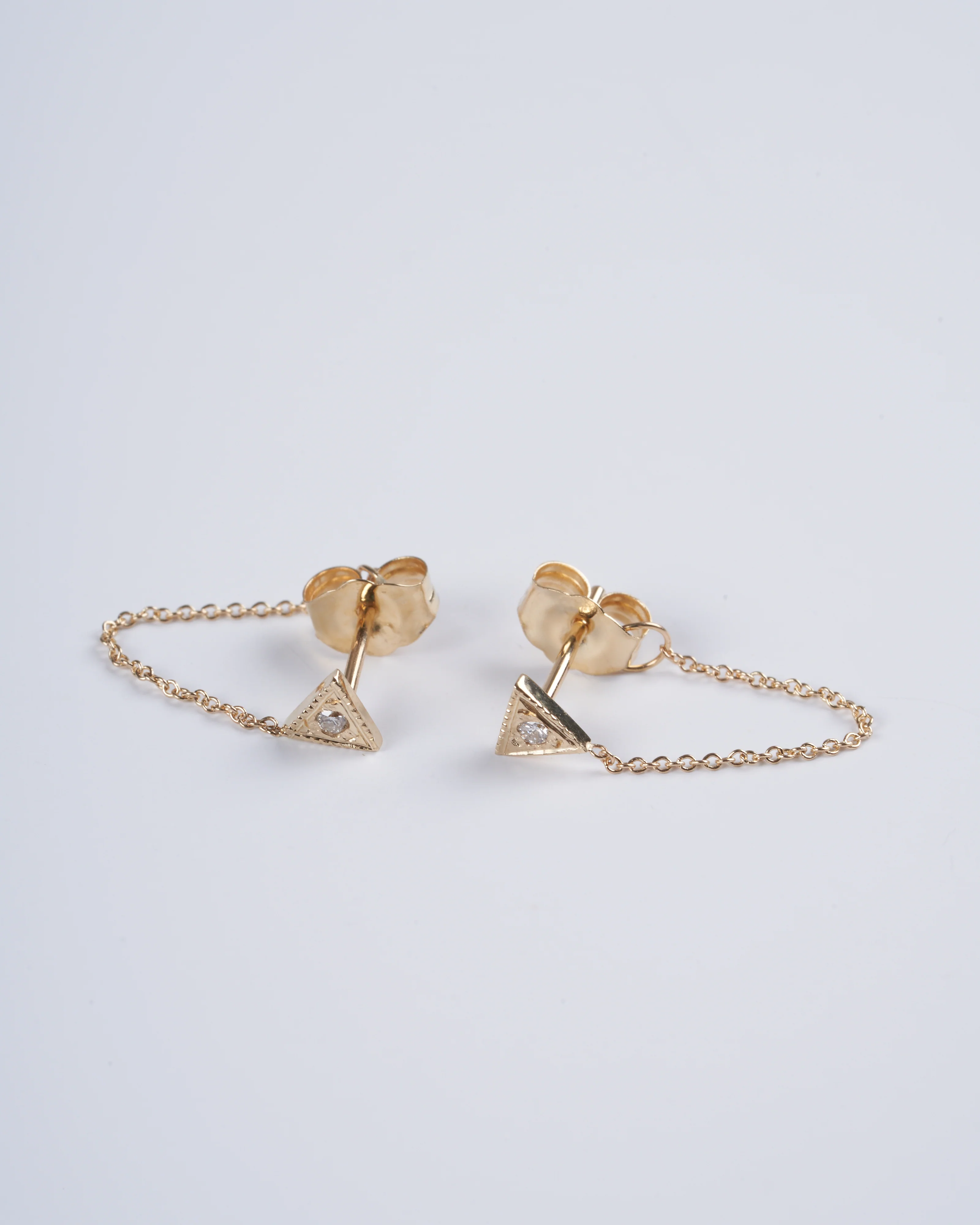 chain earrings - gold - Image 3