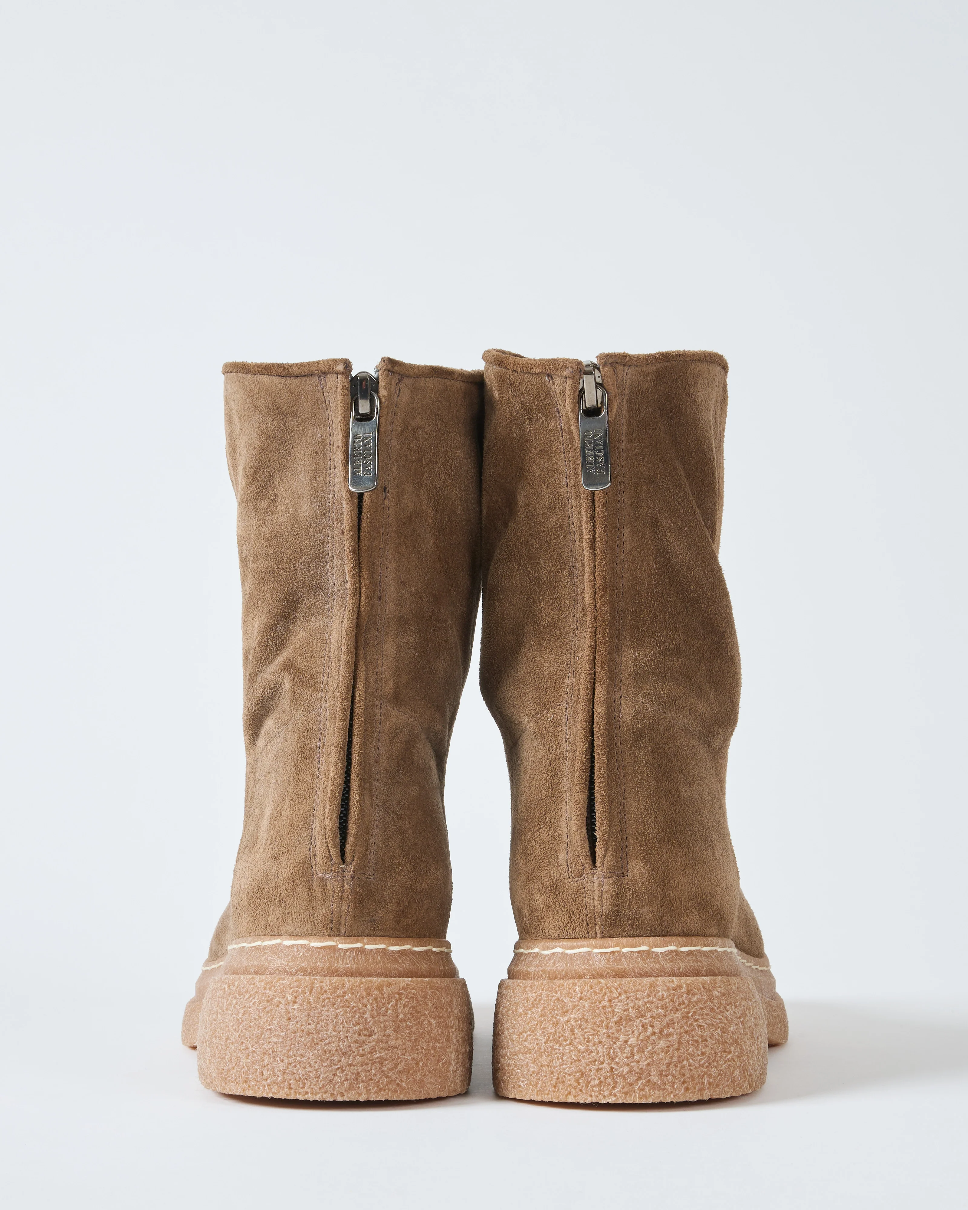 crepe bottom boot w/ back zipper - Image 3