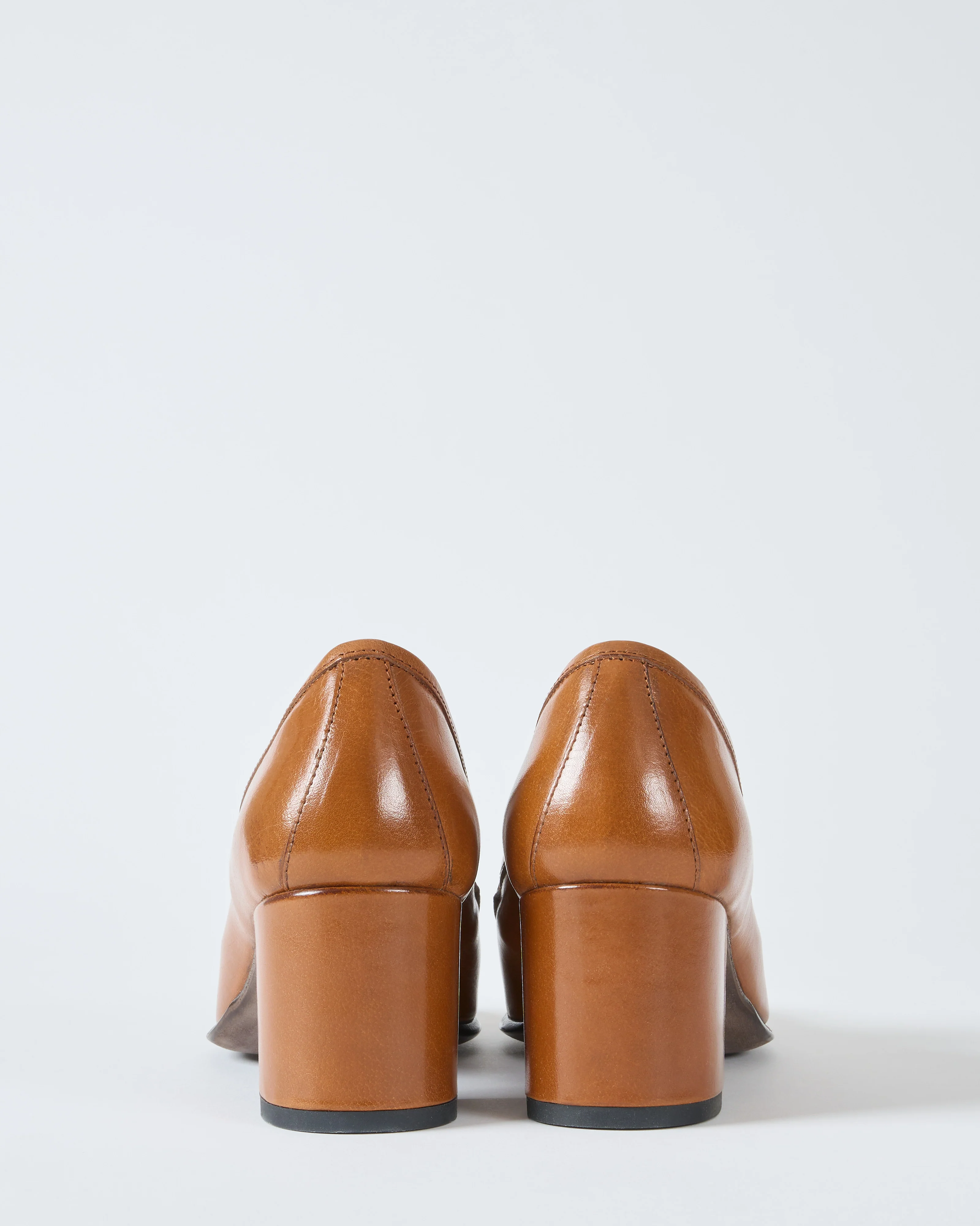 heeled leather penny loafer - Image 3