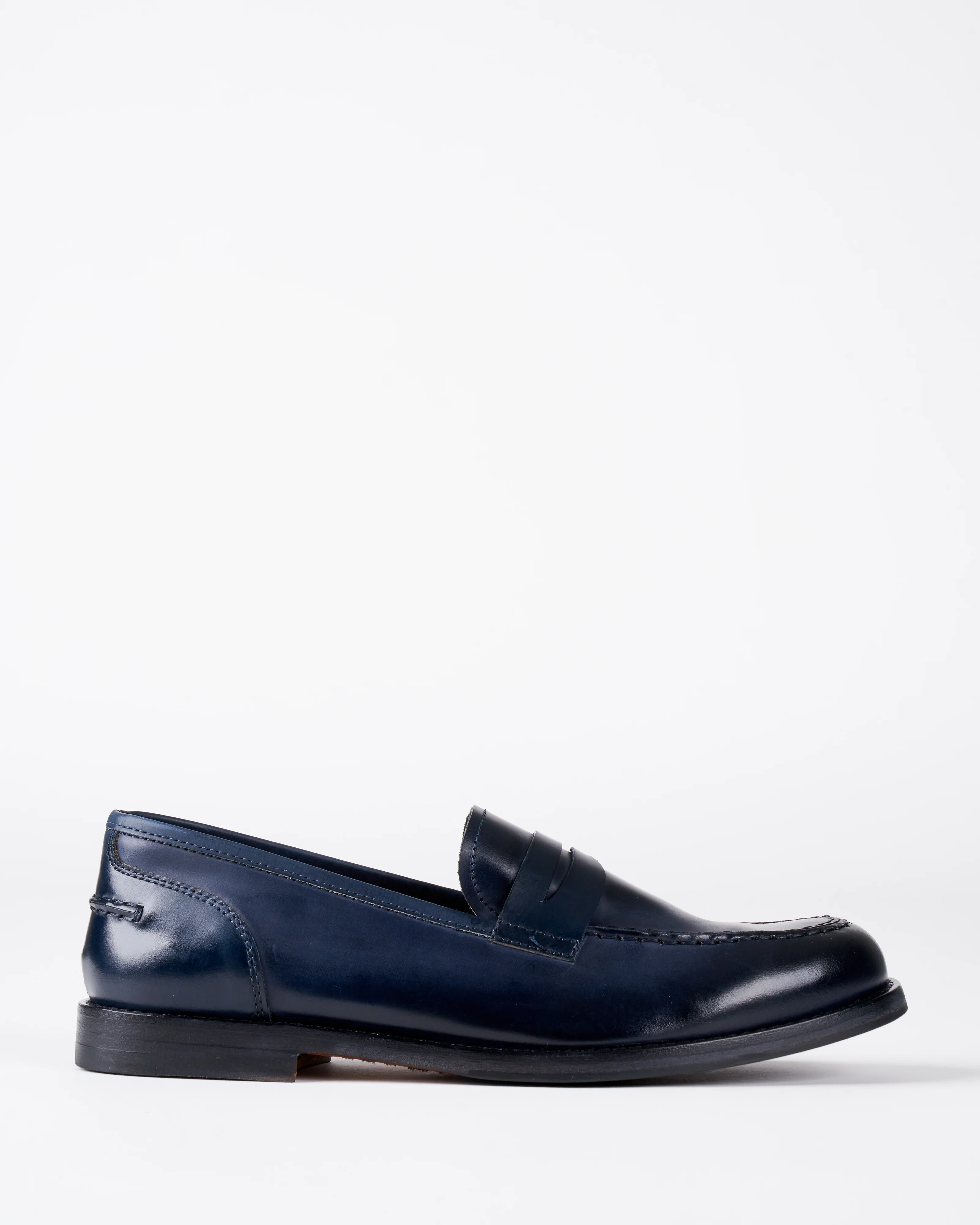 leather loafer/rubber sole - batik blue leather - Image 3