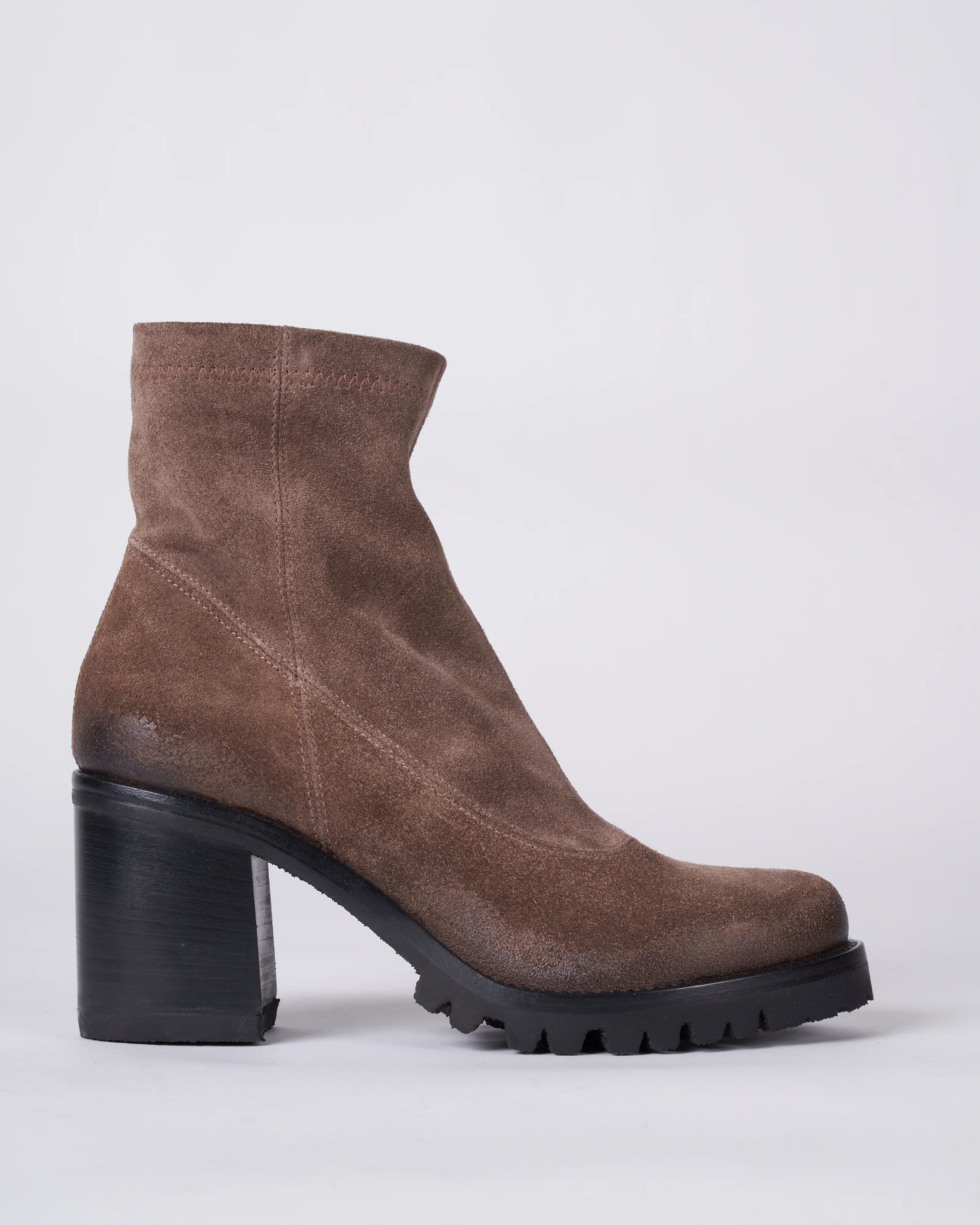 short boot-lug sole heel - sambuco sesamo - Image 3